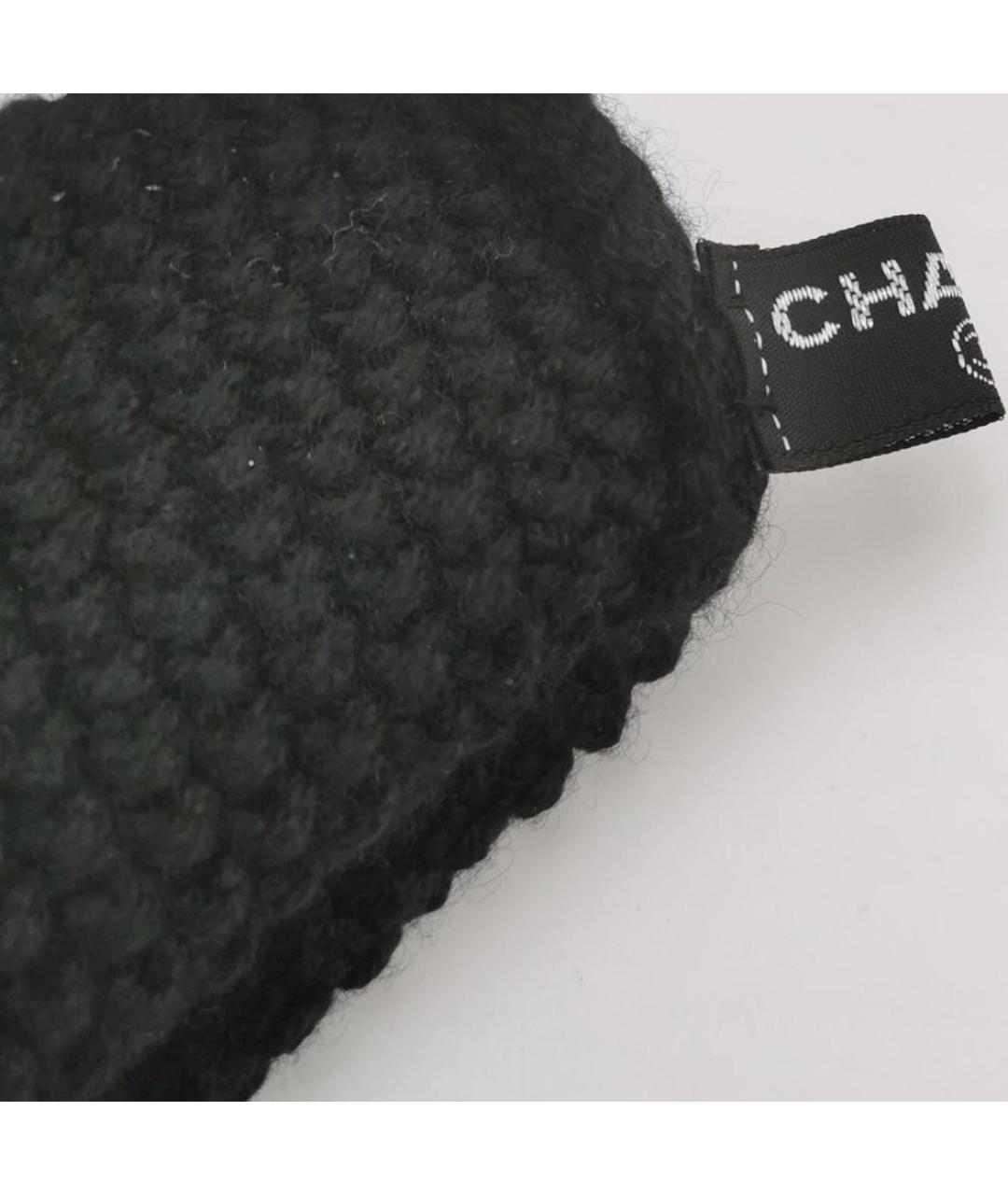 CHANEL Черные кашемировые перчатки, фото 3