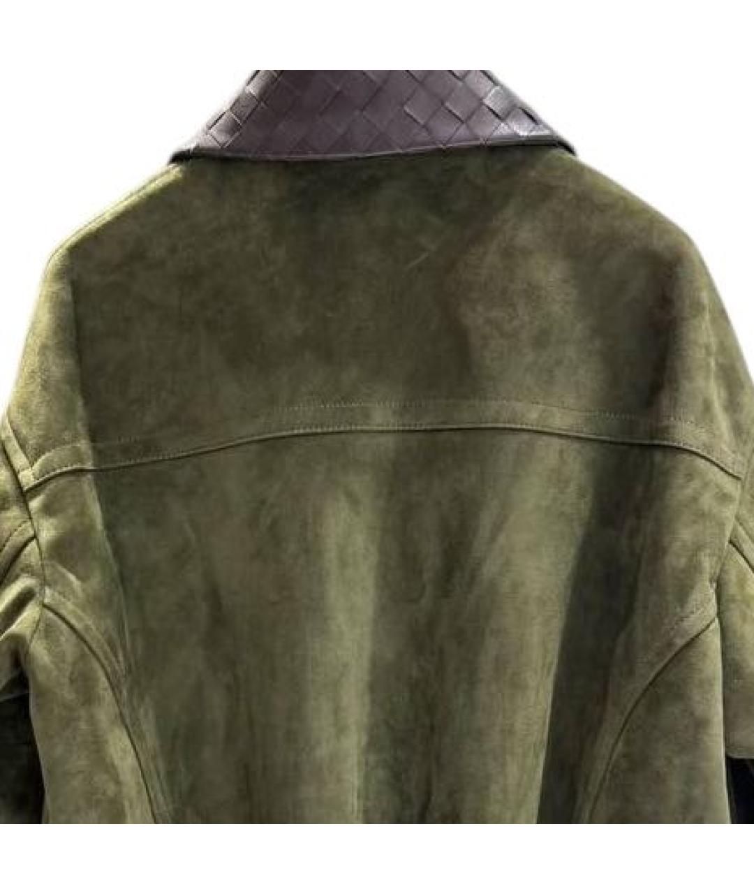 BOTTEGA VENETA Хаки замшевая куртка, фото 3