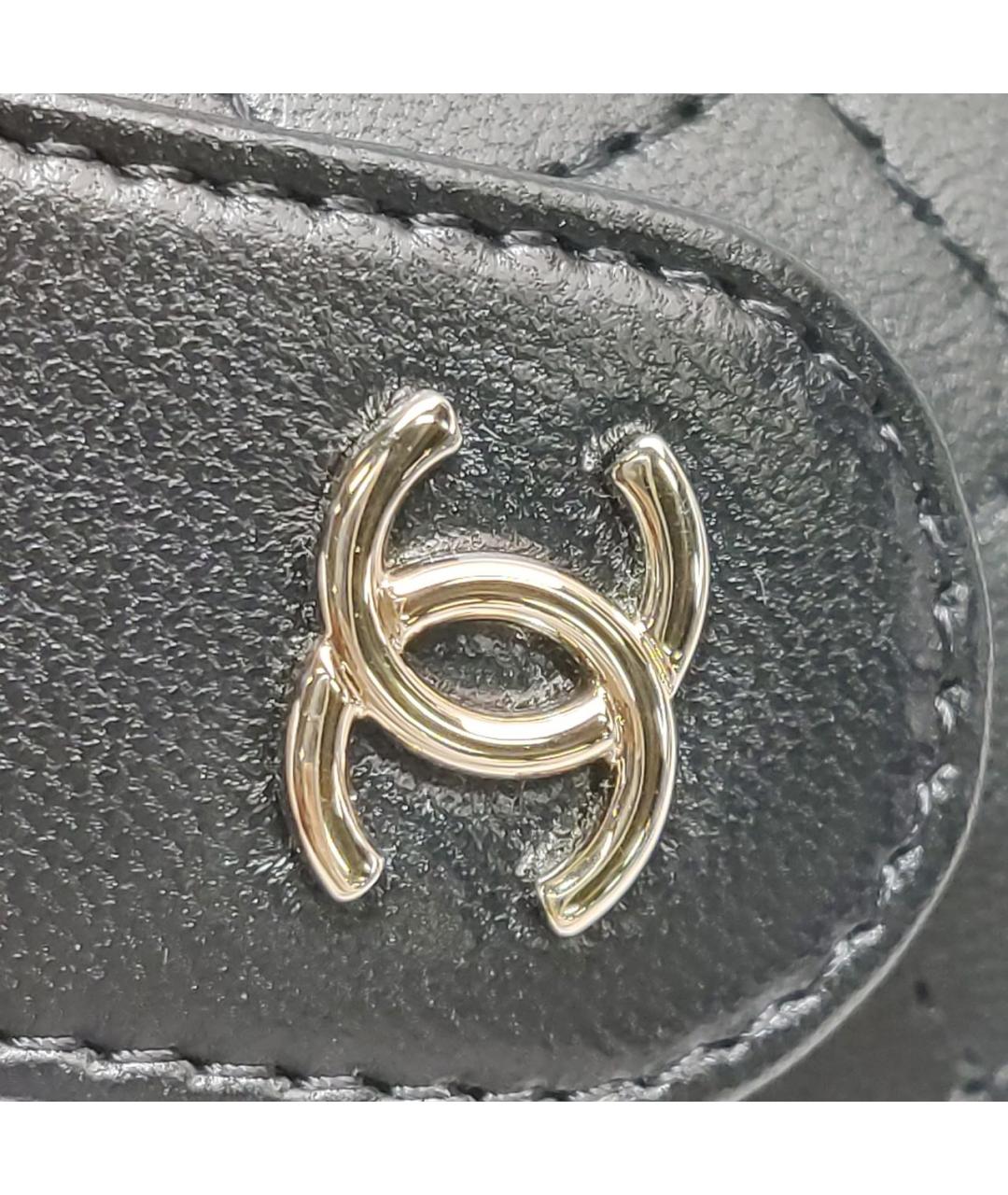 CHANEL Черная кожаная сумка через плечо, фото 8