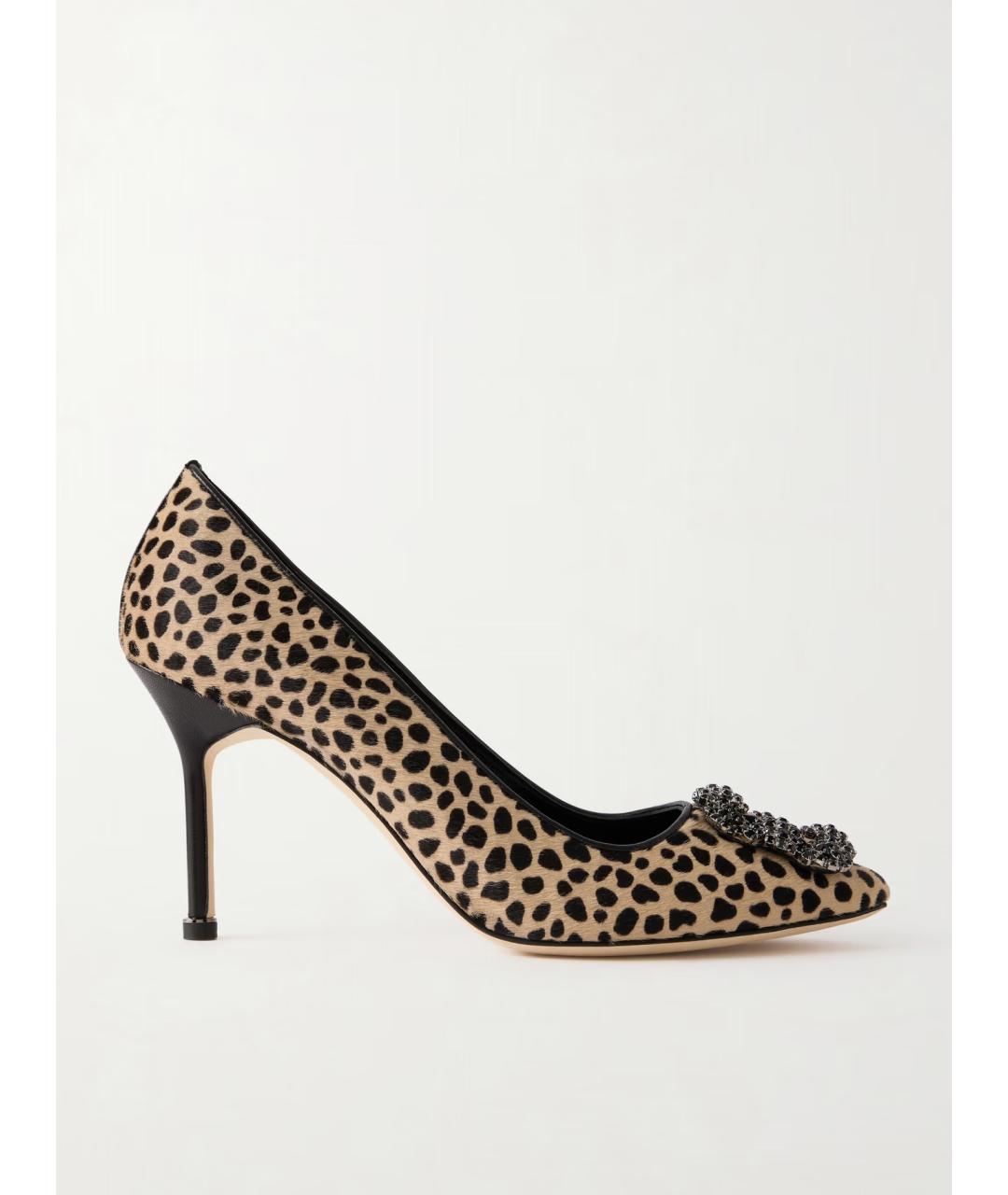 MANOLO BLAHNIK Бежевые кожаные туфли, фото 5