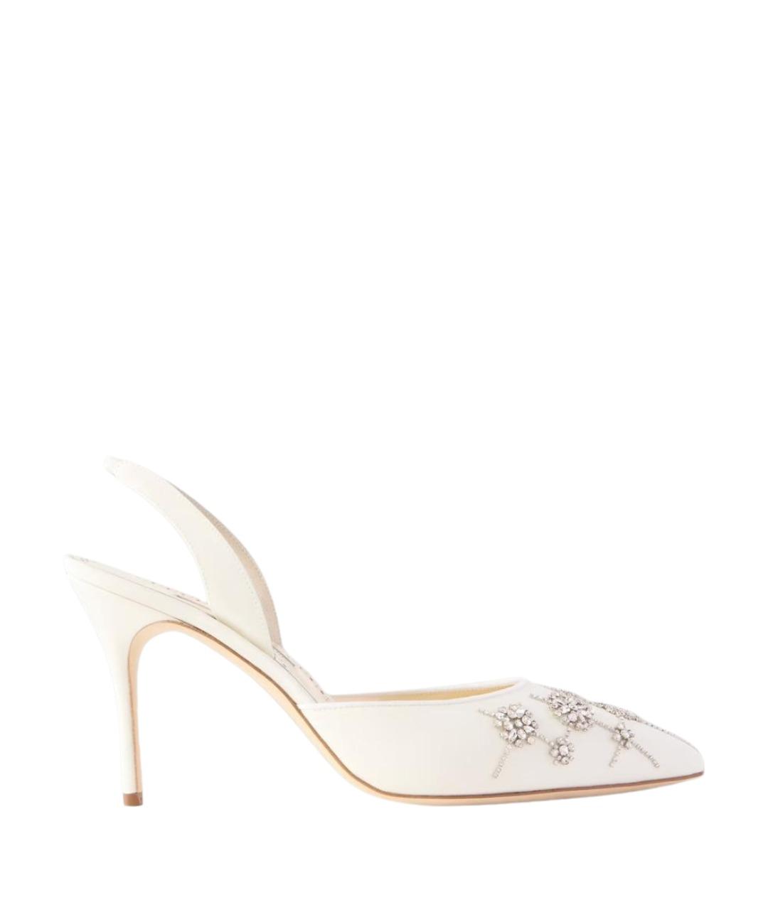MANOLO BLAHNIK Белые текстильные туфли, фото 1