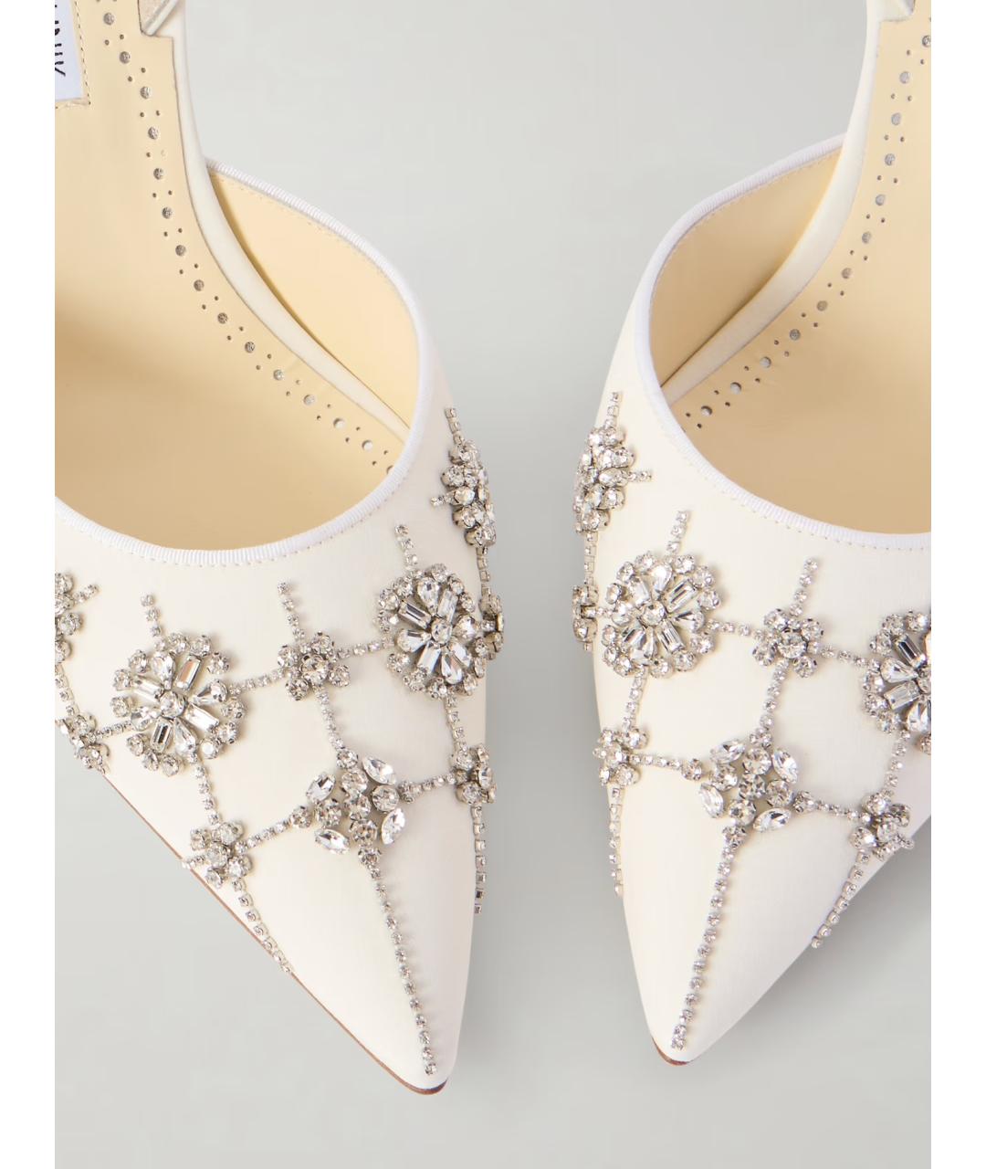 MANOLO BLAHNIK Белые текстильные туфли, фото 4