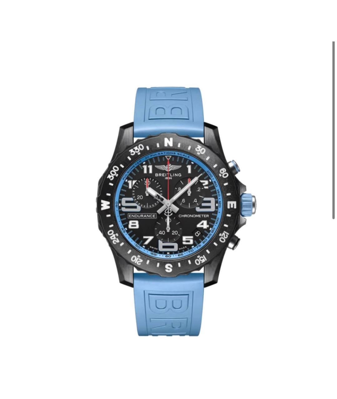 BREITLING Голубые карбоновые часы, фото 5