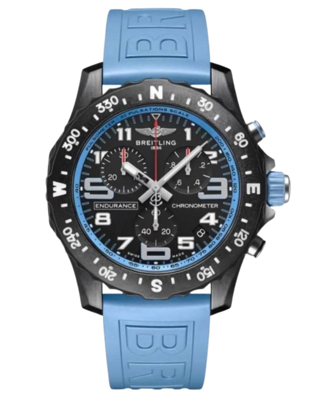 BREITLING Голубые карбоновые часы, фото 1