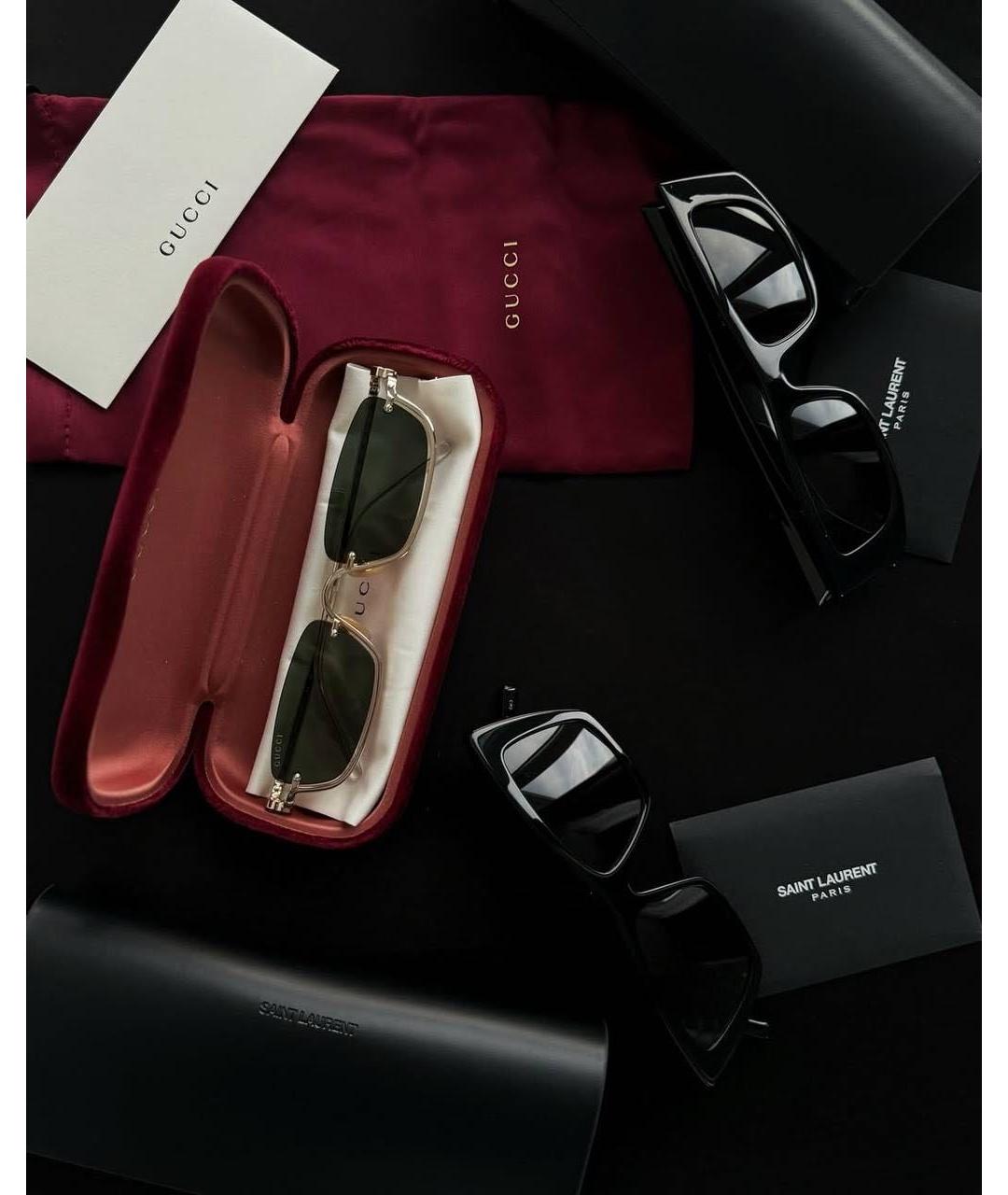 SAINT LAURENT Черные пластиковые солнцезащитные очки, фото 5