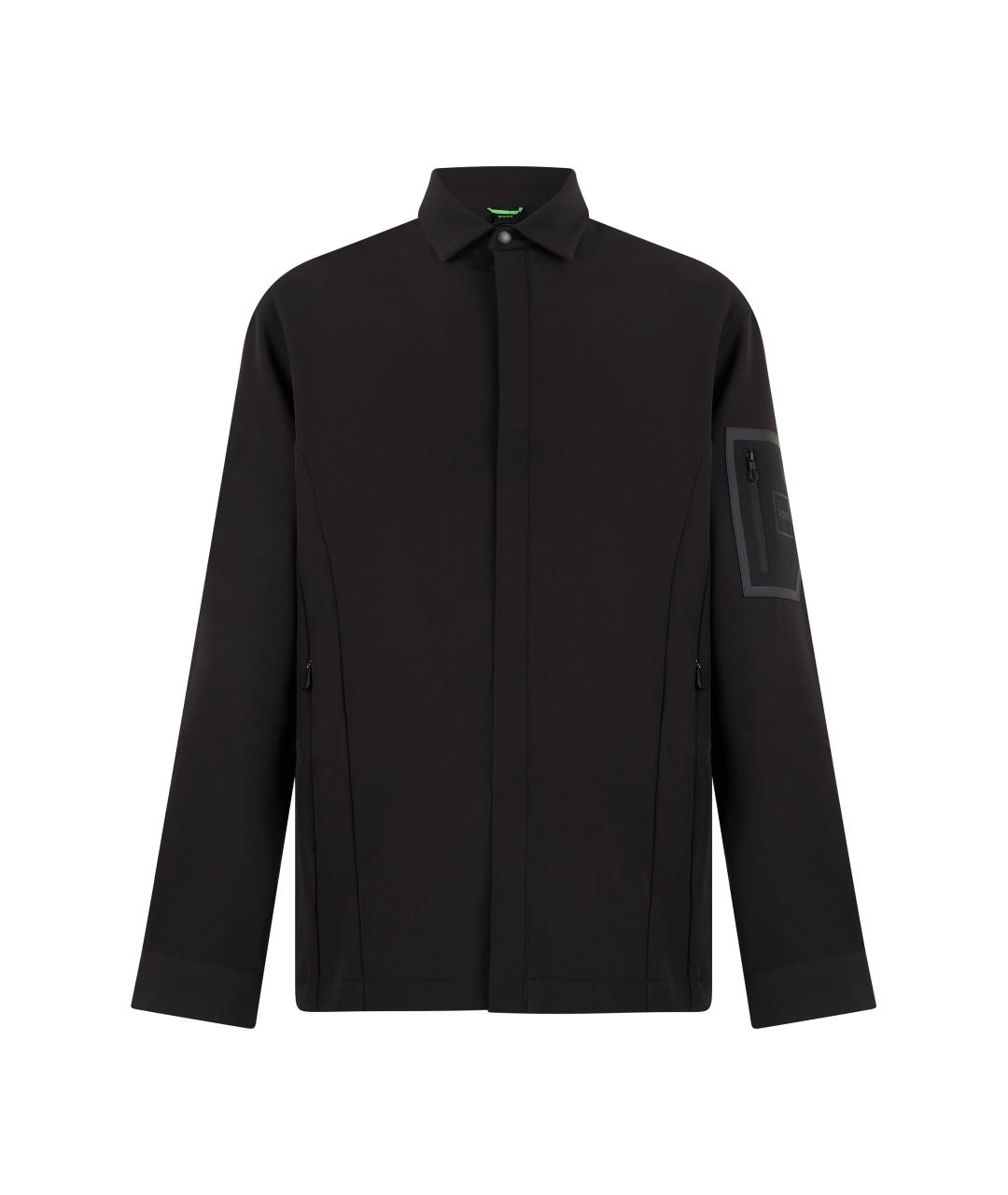 HUGO BOSS Черная полиуретановая куртка, фото 1
