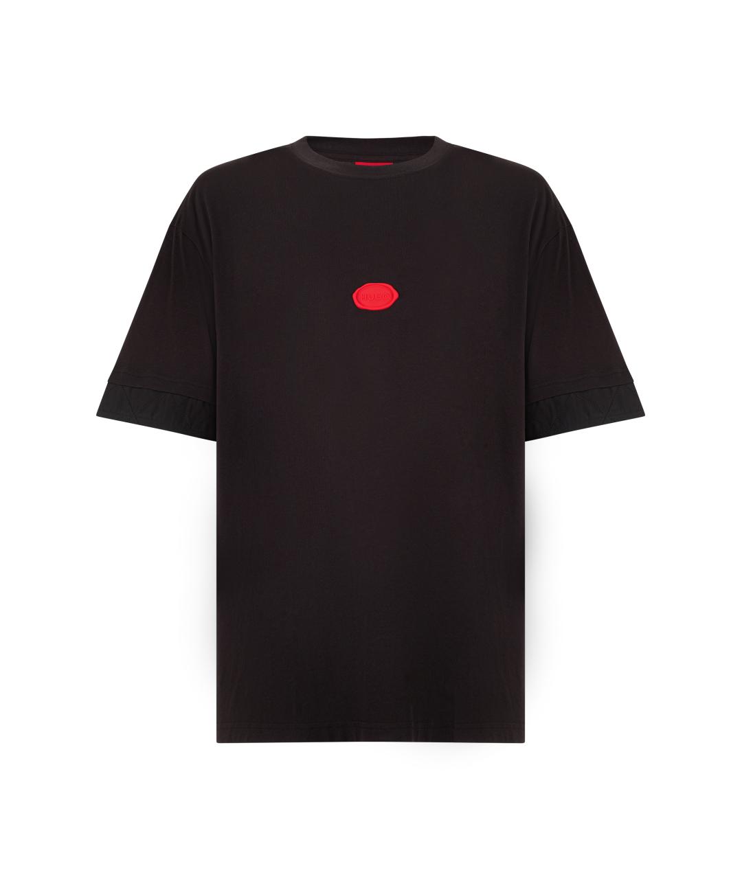 HUGO BOSS Черная хлопковая футболка, фото 1