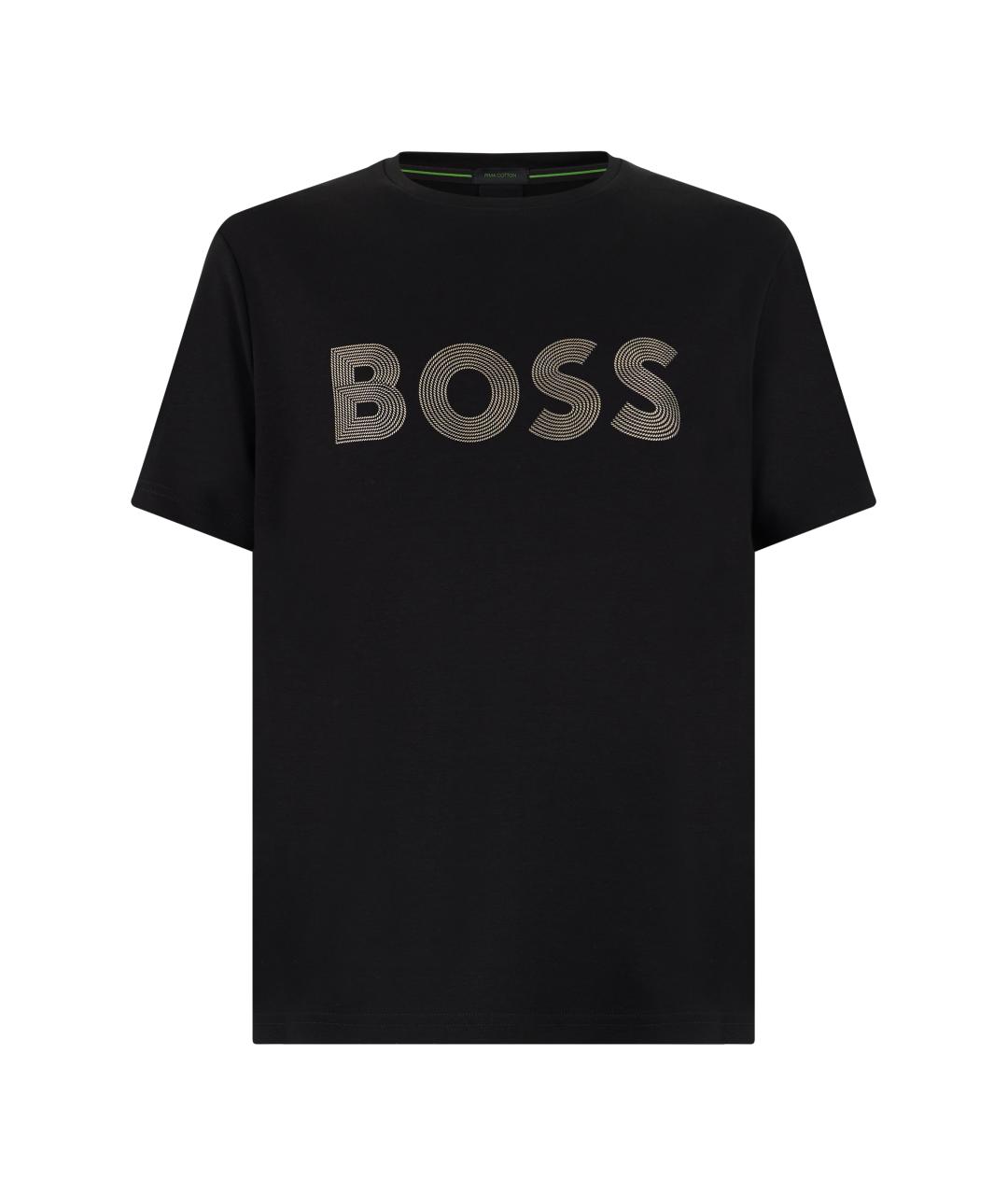 HUGO BOSS Черная хлопковая футболка, фото 1