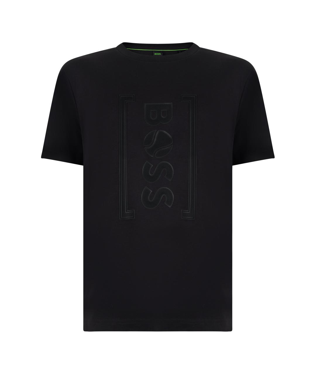 HUGO BOSS Черная хлопковая футболка, фото 1