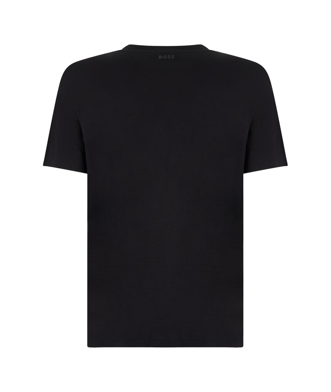 HUGO BOSS Черная хлопковая футболка, фото 2