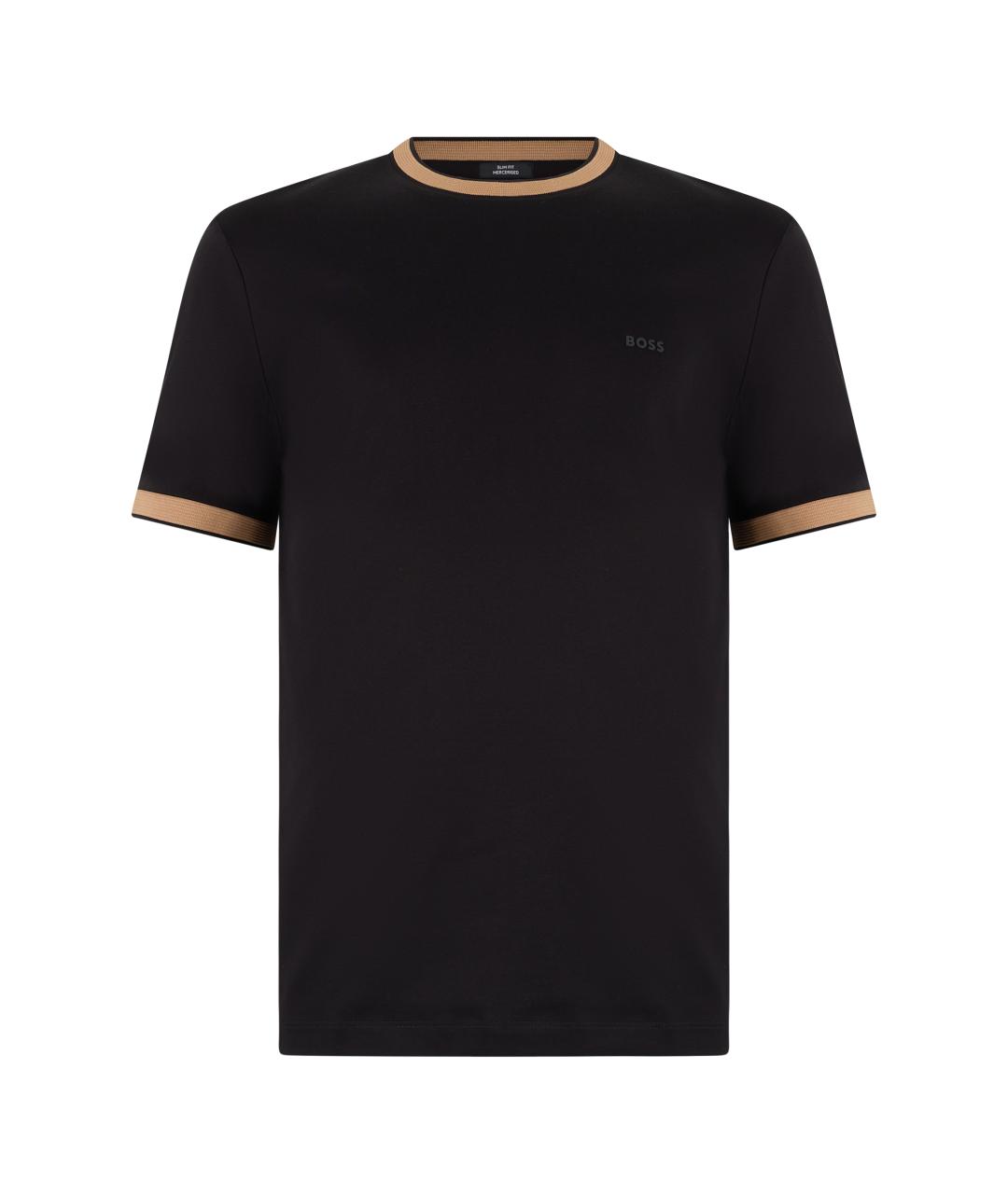 HUGO BOSS Черная хлопковая футболка, фото 1