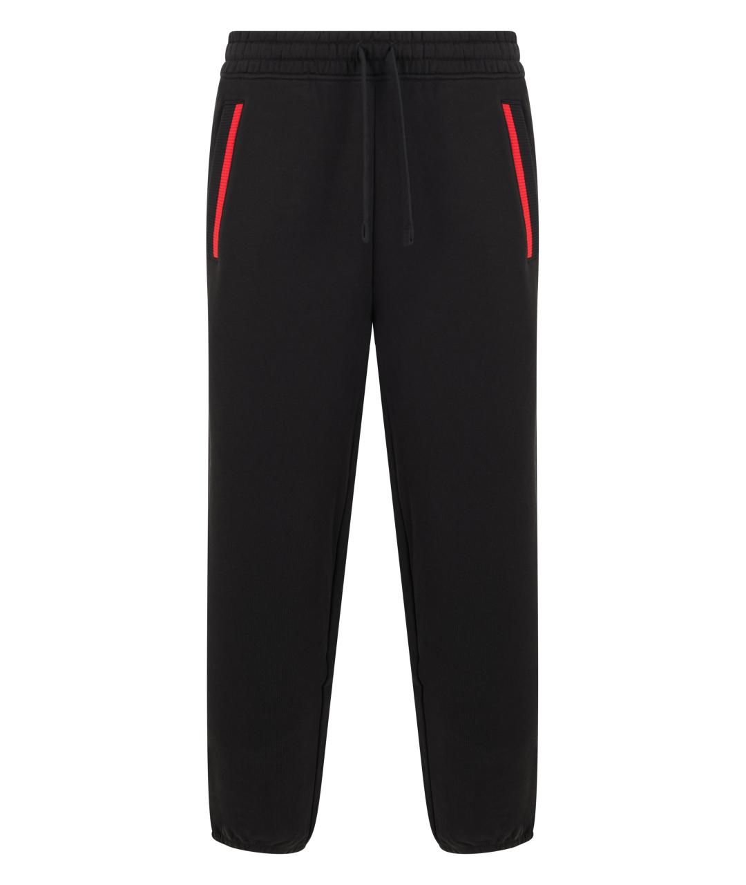 HUGO BOSS Черные хлопковые повседневные брюки, фото 1