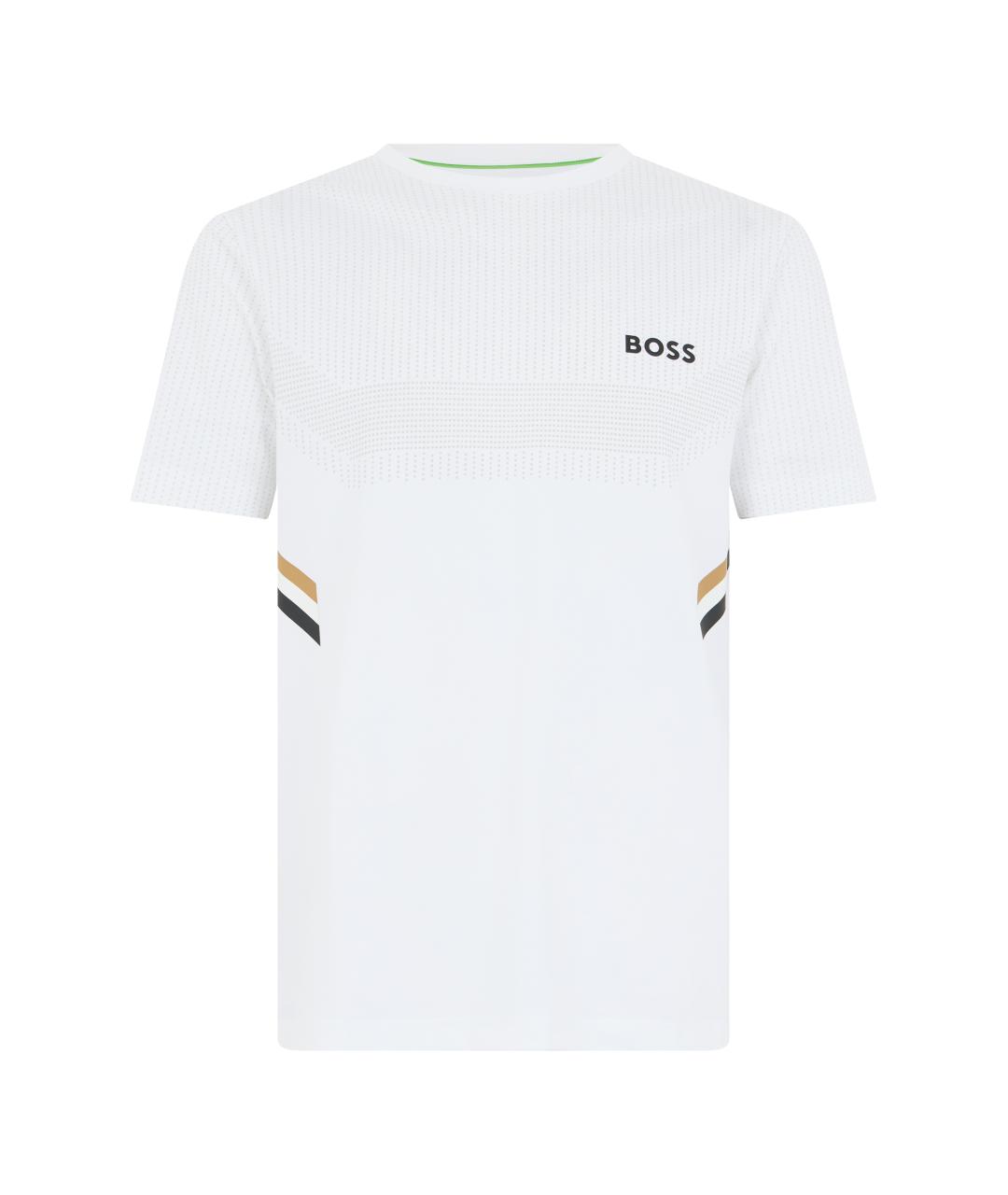 HUGO BOSS Белая синтетическая футболка, фото 1