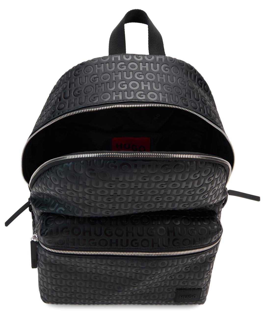 HUGO BOSS Черный синтетический рюкзак, фото 4