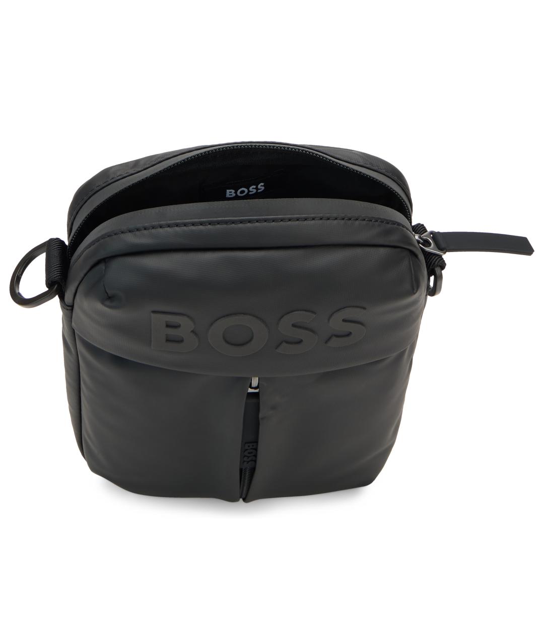 HUGO BOSS Черная синтетическая сумка на плечо, фото 4