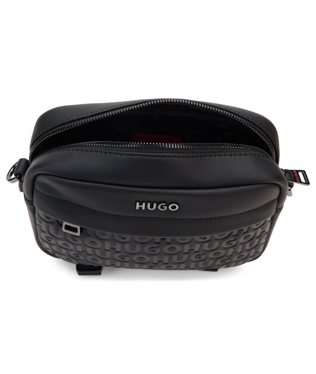 HUGO BOSS Черная сумка на плечо из искусственной кожи, фото 4
