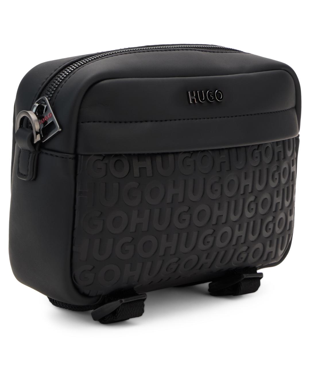 HUGO BOSS Черная сумка на плечо из искусственной кожи, фото 2