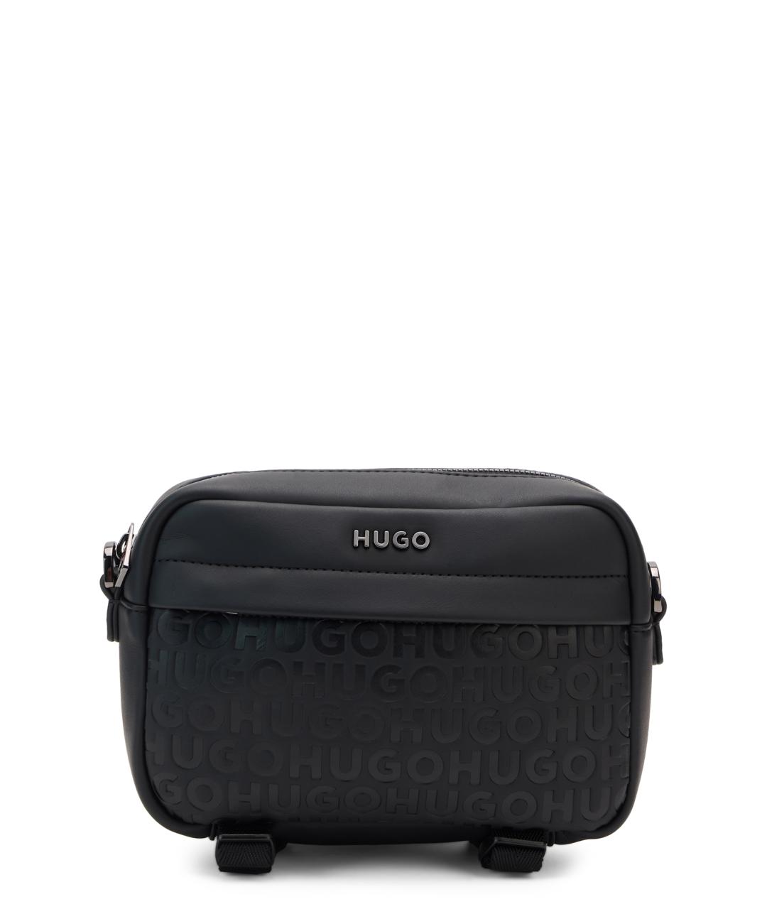 HUGO BOSS Черная сумка на плечо из искусственной кожи, фото 1
