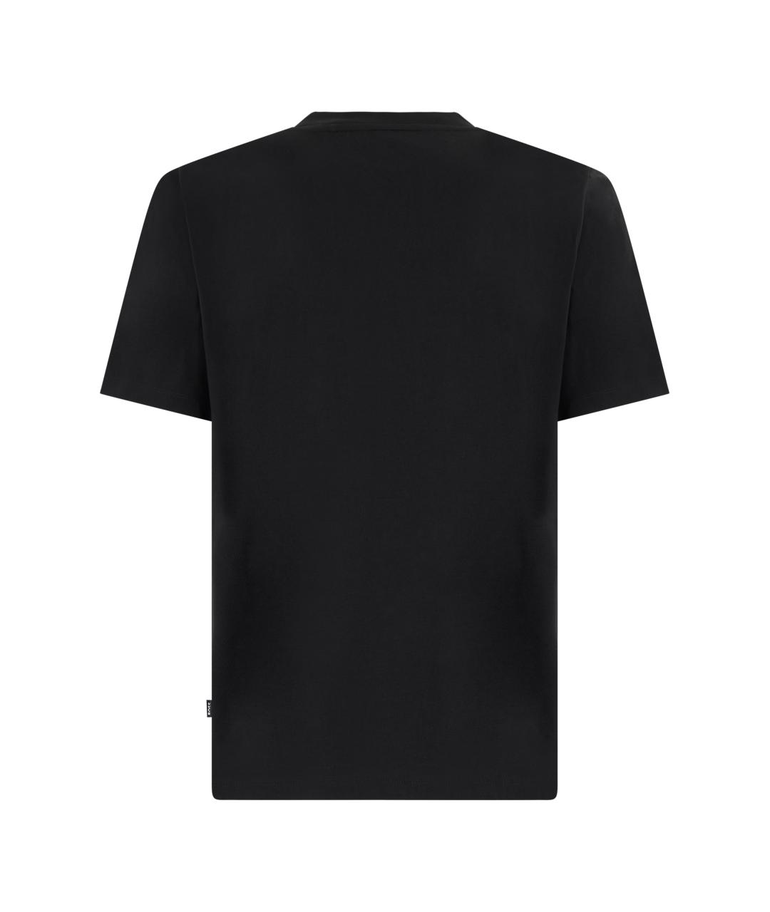 HUGO BOSS Черная хлопковая футболка, фото 2