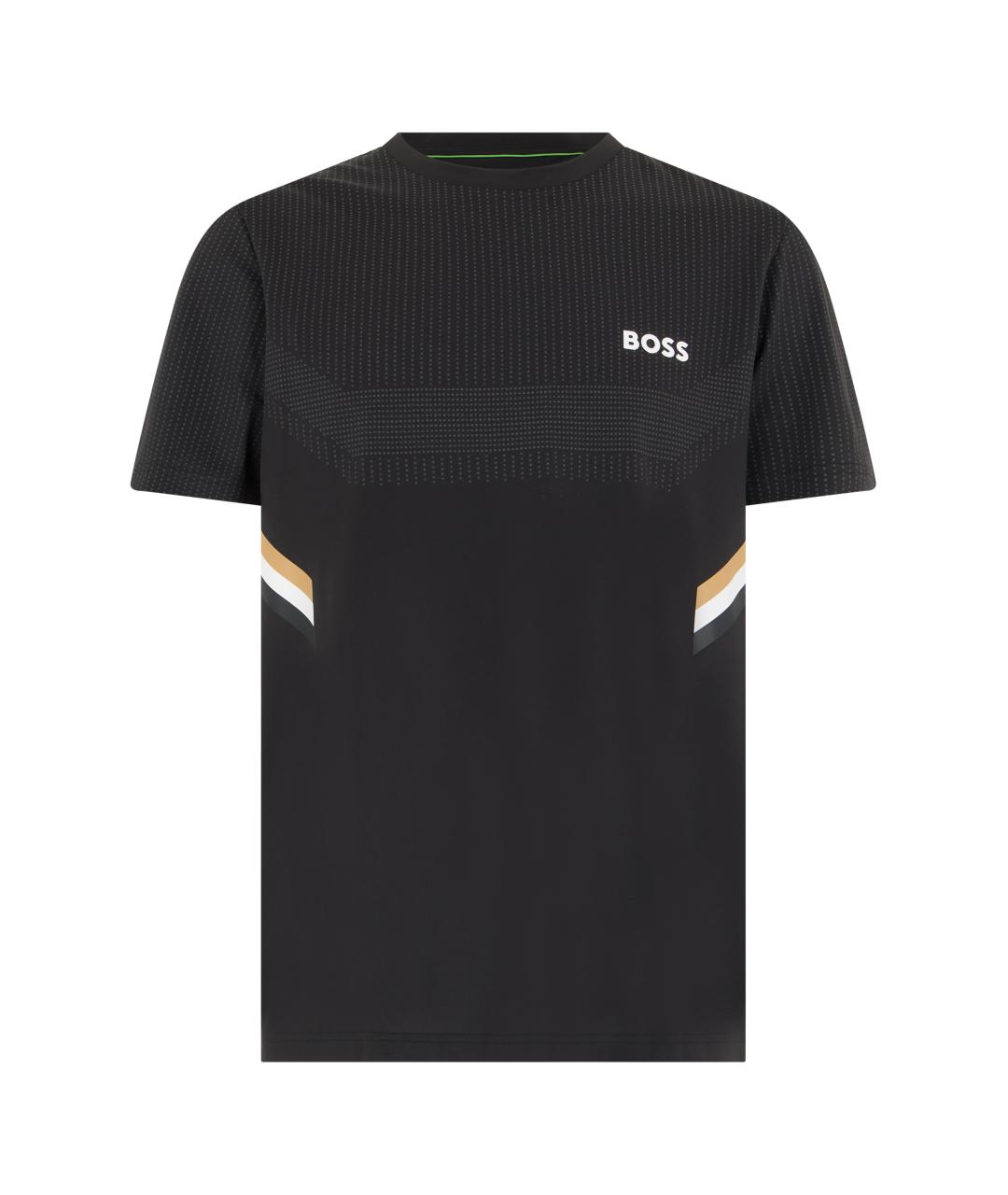 HUGO BOSS Черная синтетическая футболка, фото 1