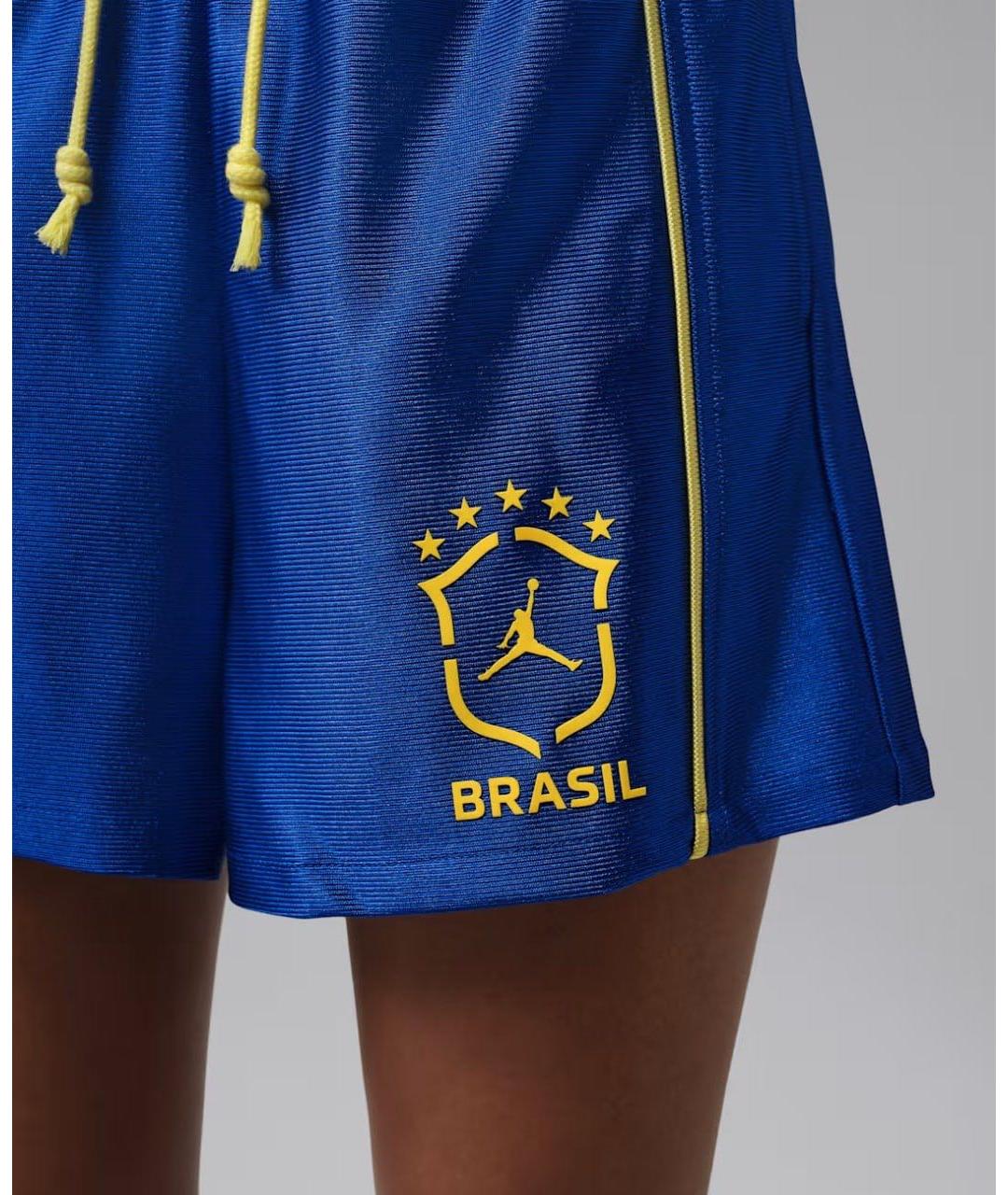 JORDAN Синие полиэстеровые шорты, фото 6
