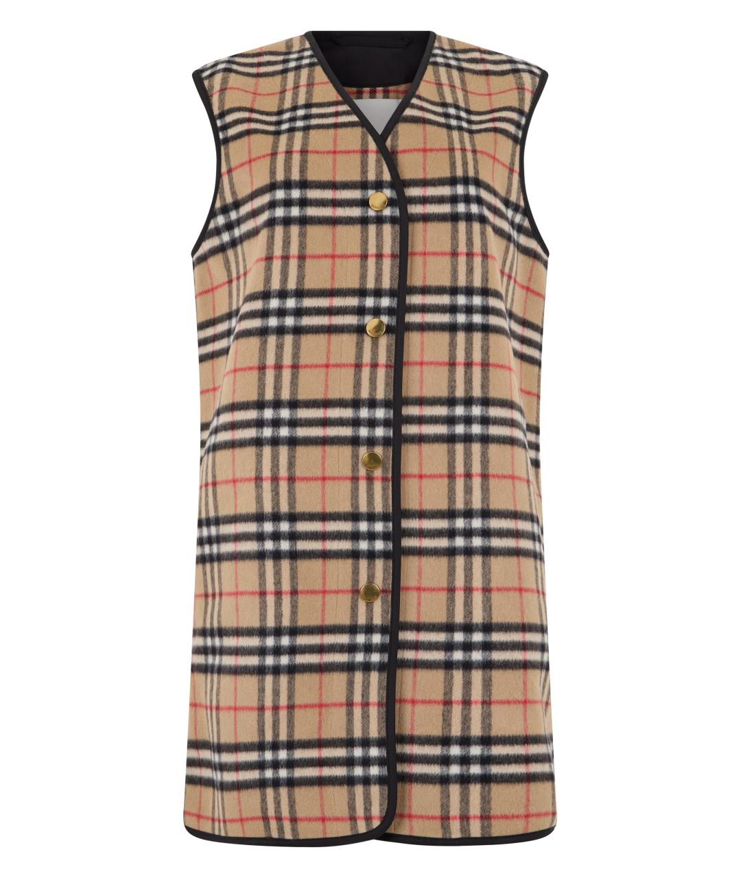 BURBERRY Бежевый шерстяной жилет, фото 1