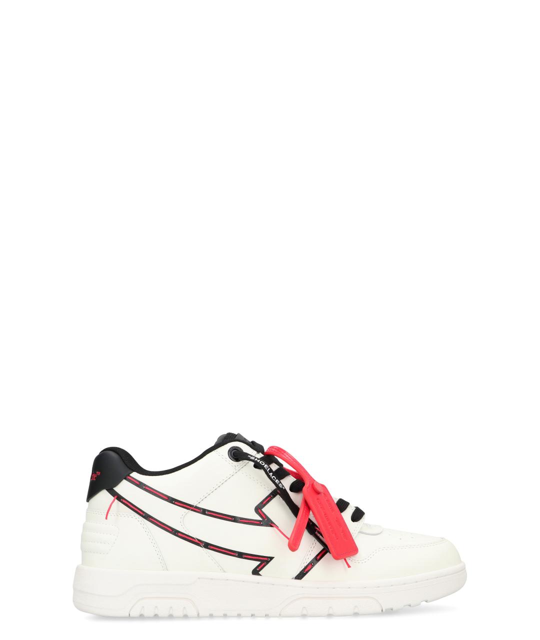OFF-WHITE Белые кожаные низкие кроссовки / кеды, фото 1