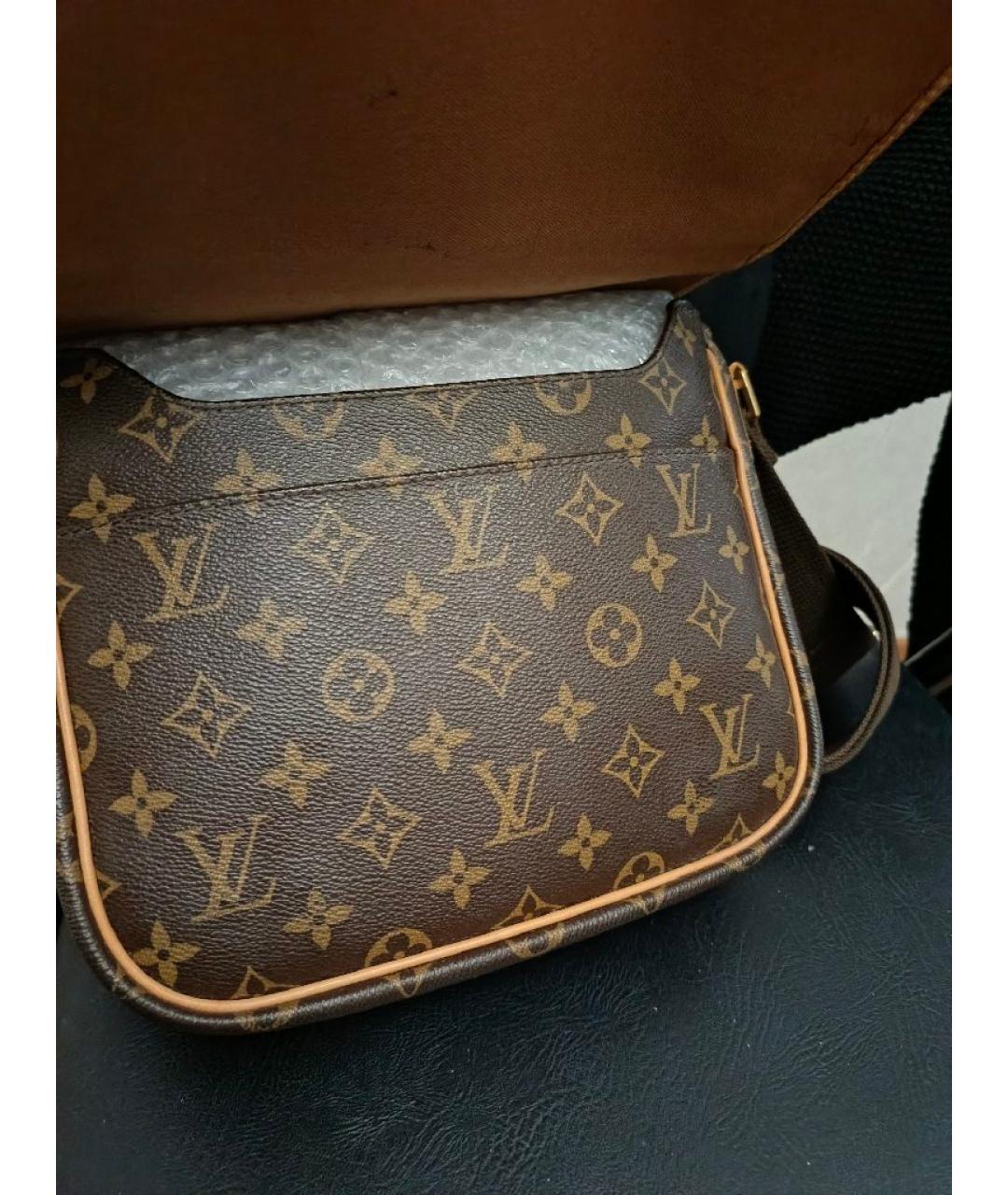 LOUIS VUITTON Коричневая сумка на плечо из канвы, фото 3