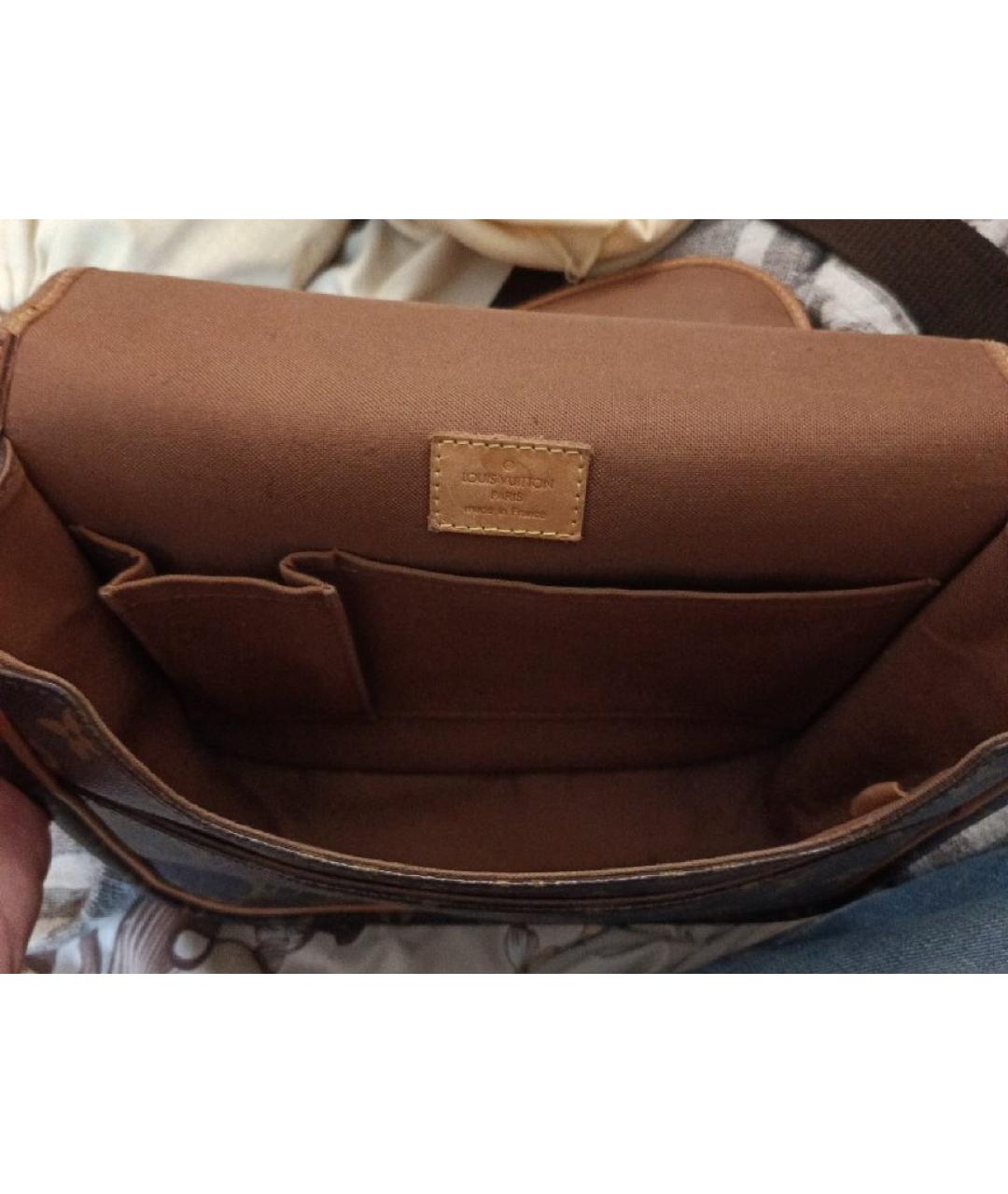 LOUIS VUITTON Коричневая сумка на плечо из канвы, фото 5