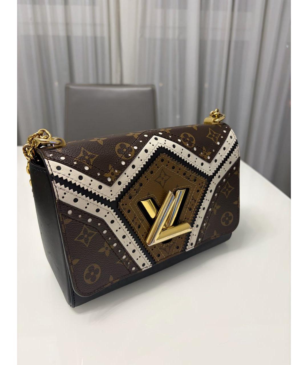LOUIS VUITTON Коричневая кожаная сумка через плечо, фото 2