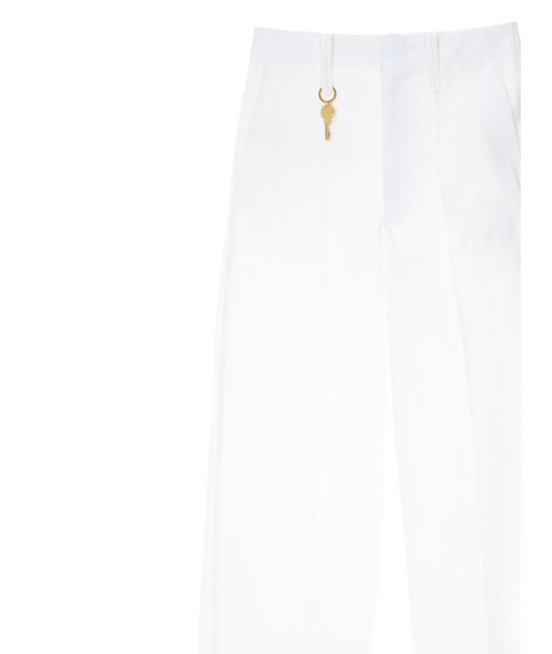Carven Белые хлопковые прямые брюки, фото 2