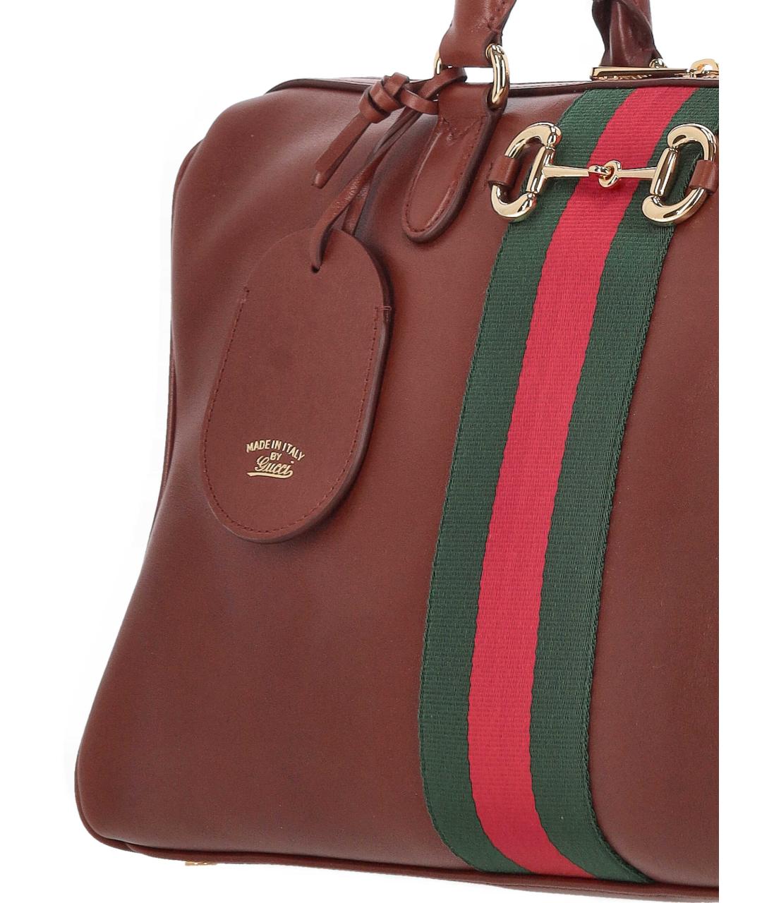 GUCCI Коричневая кожаная сумка тоут, фото 4