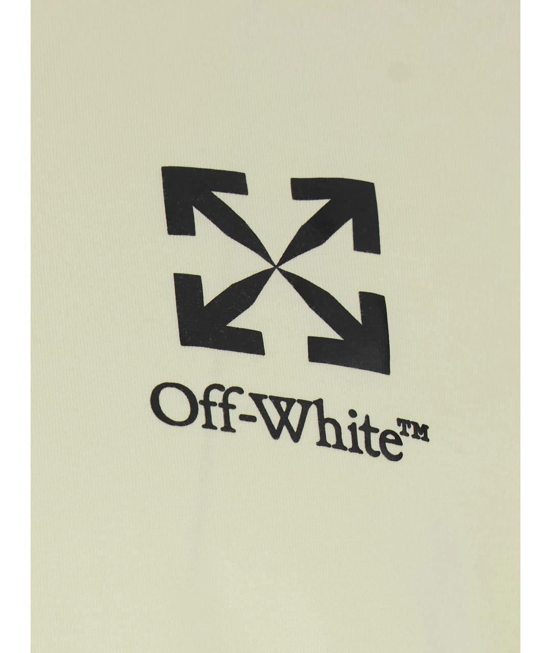 OFF-WHITE Зеленая хлопковая футболка, фото 2