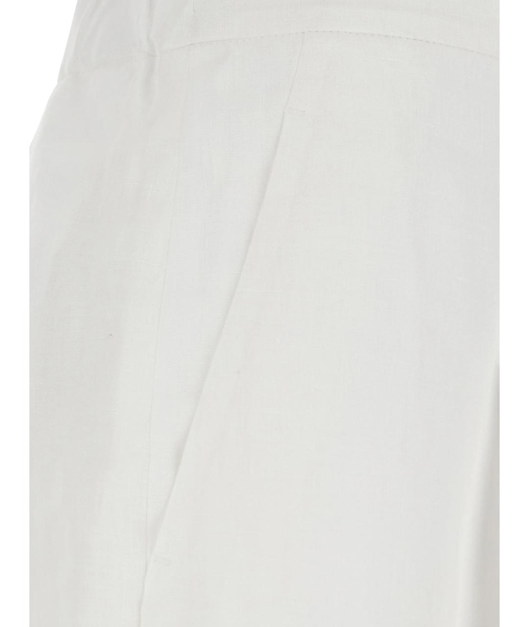 MAX MARA Белые льняные шорты, фото 2