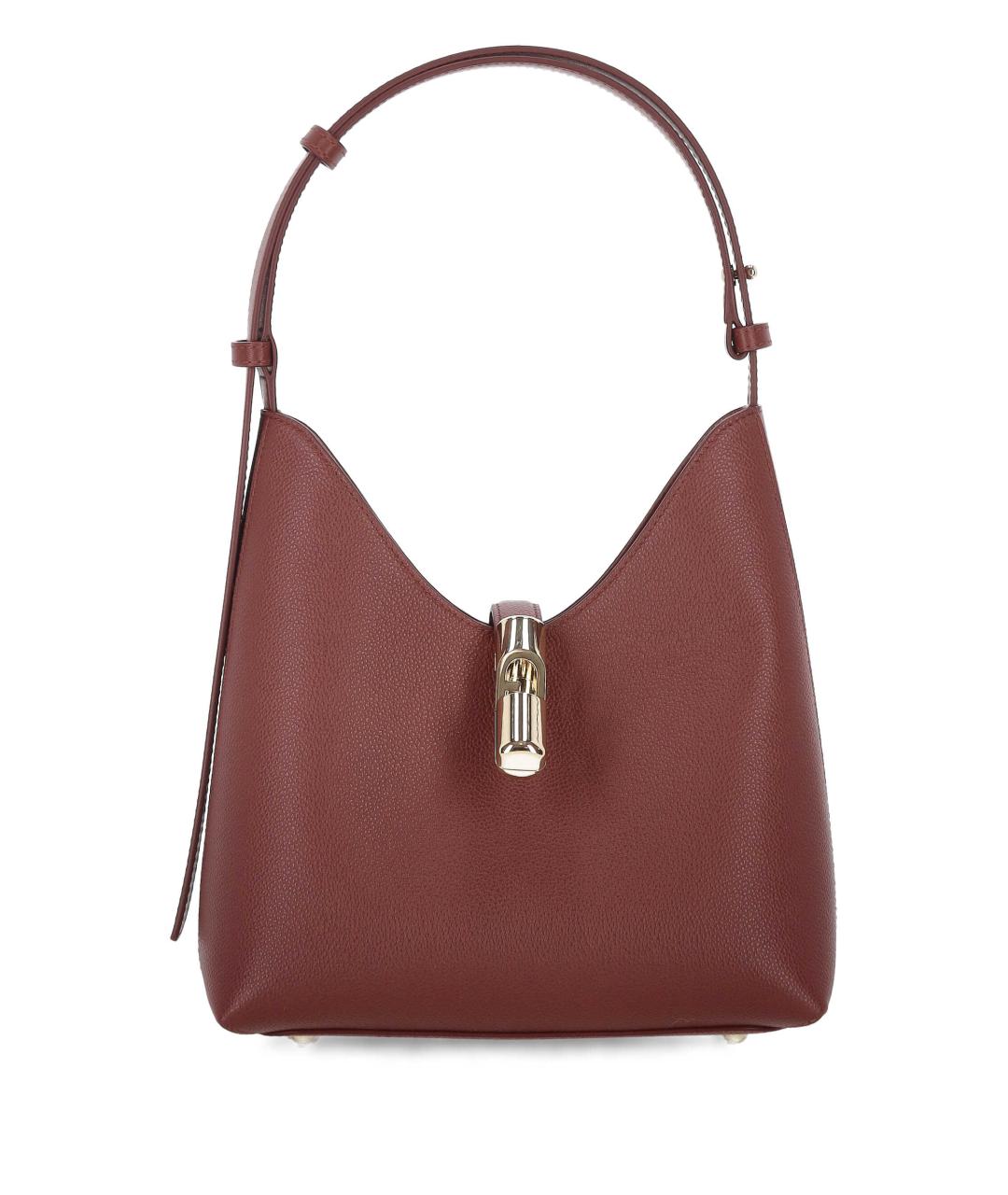 FURLA Бордовая кожаная сумка через плечо, фото 1