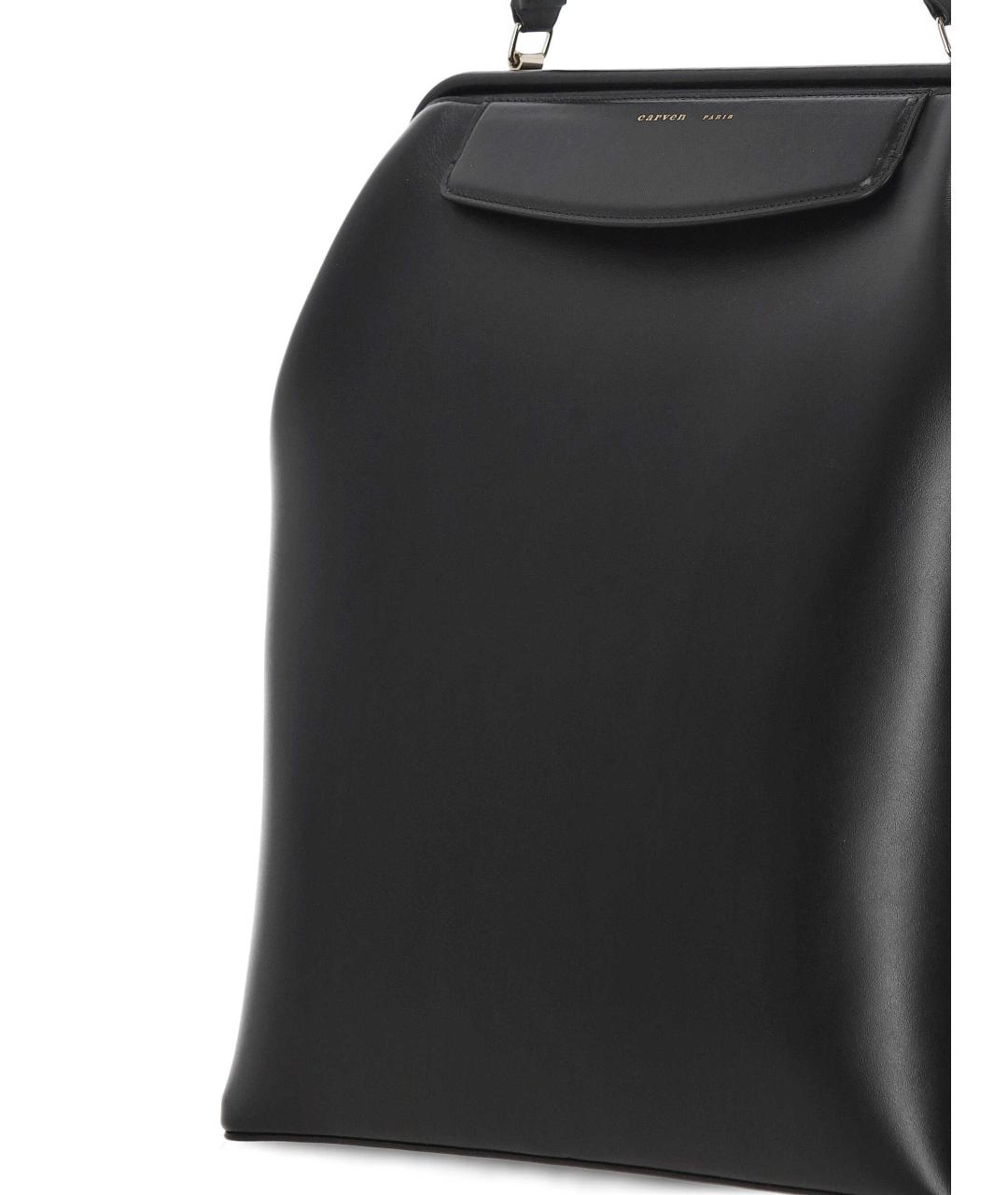 Carven Черная кожаная сумка тоут, фото 4