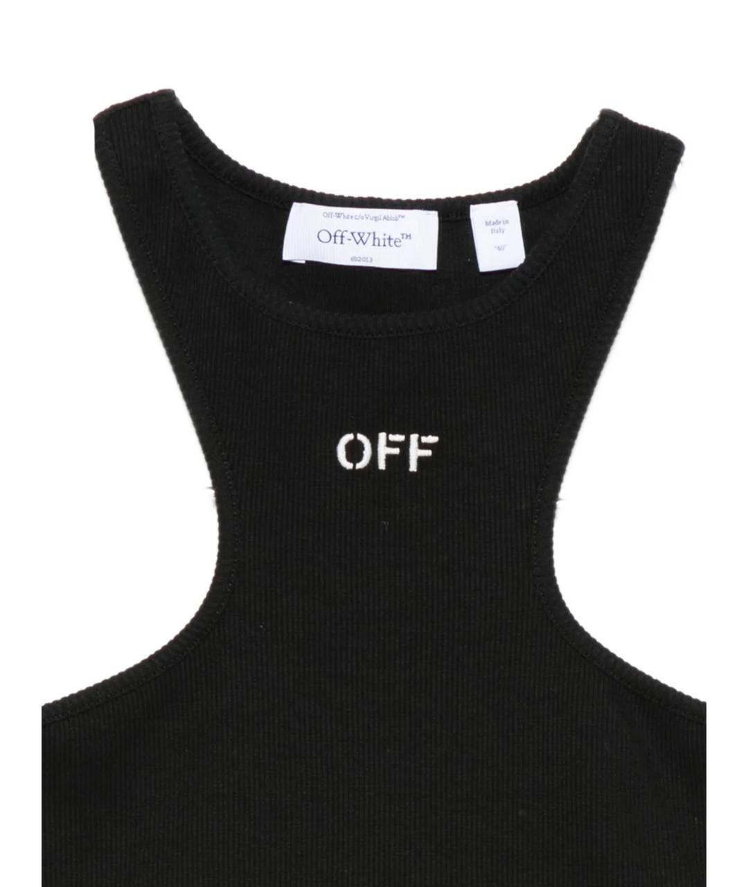 OFF-WHITE Черная хлопковая майка, фото 2