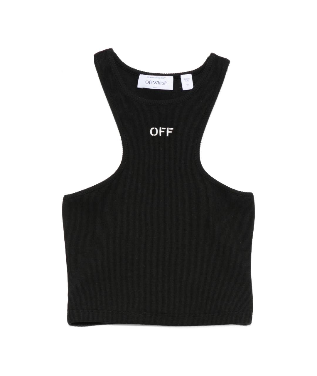 OFF-WHITE Черная хлопковая майка, фото 1
