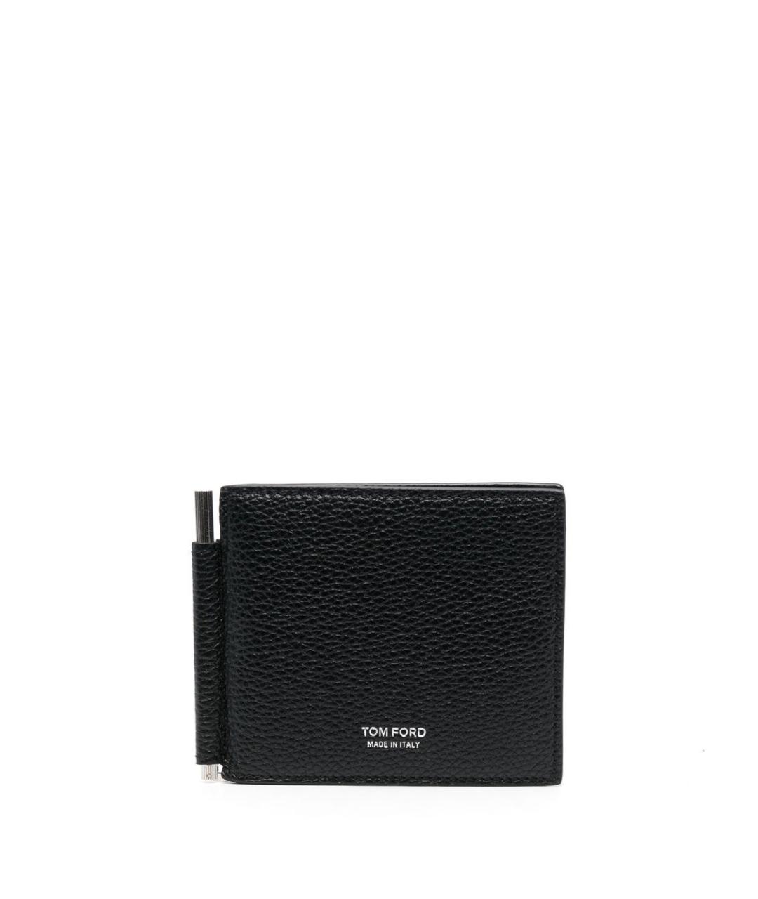 TOM FORD Черный кожаный кошелек, фото 1