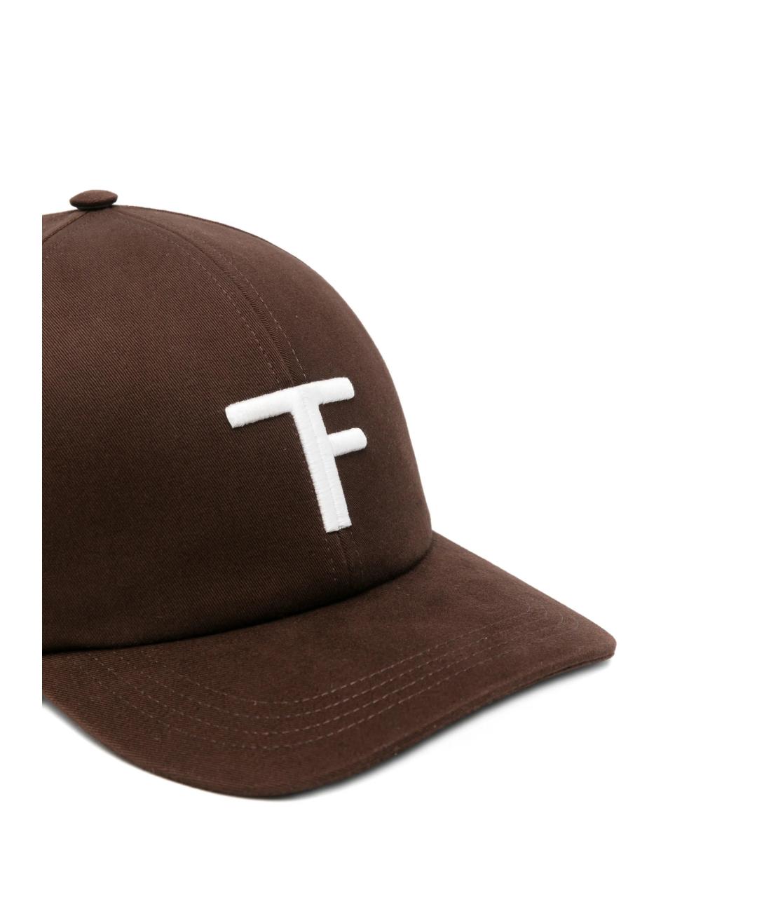 TOM FORD Коричневая хлопковая кепка/бейсболка, фото 2