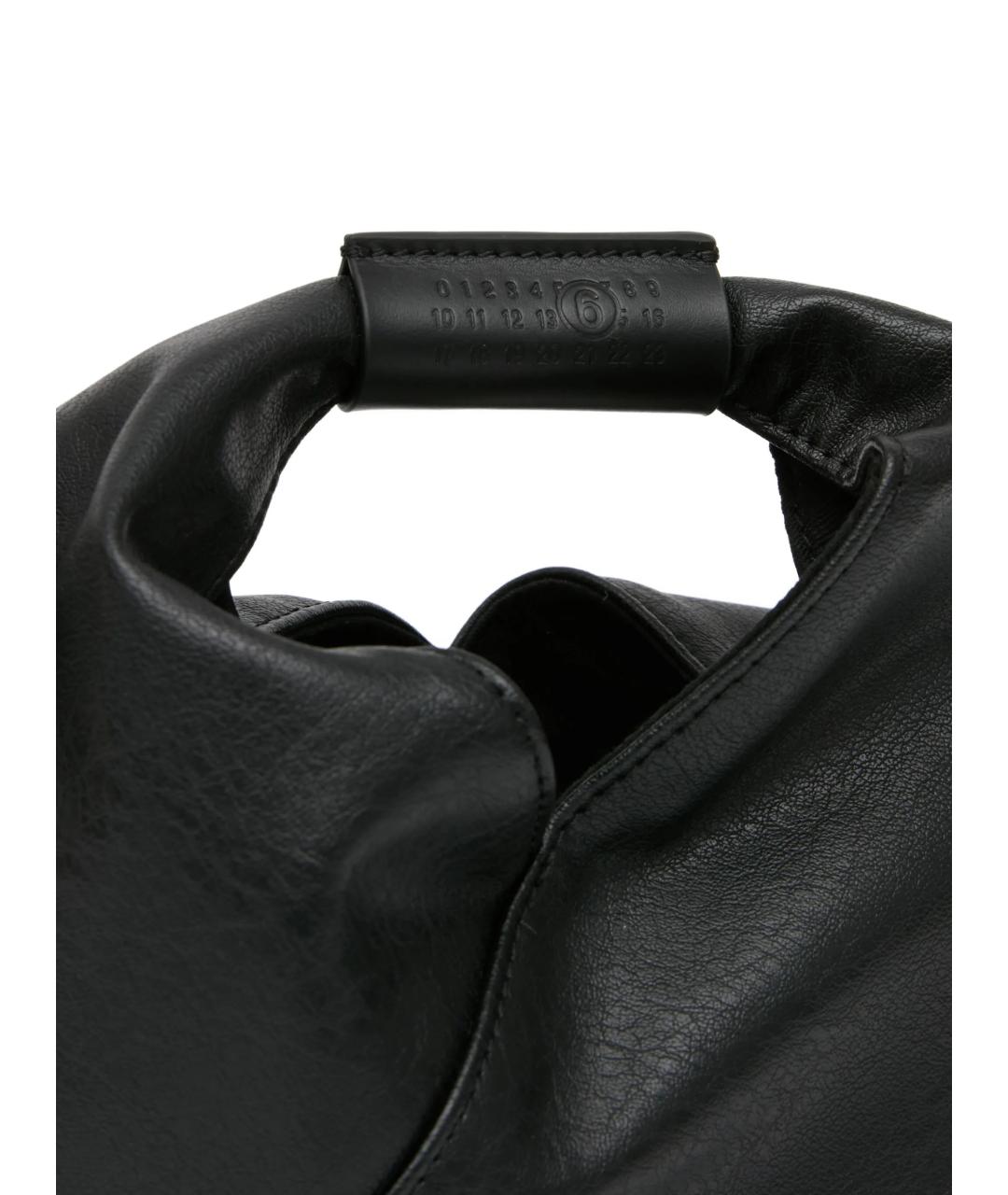 MM6 MAISON MARGIELA Черная кожаная сумка через плечо, фото 3