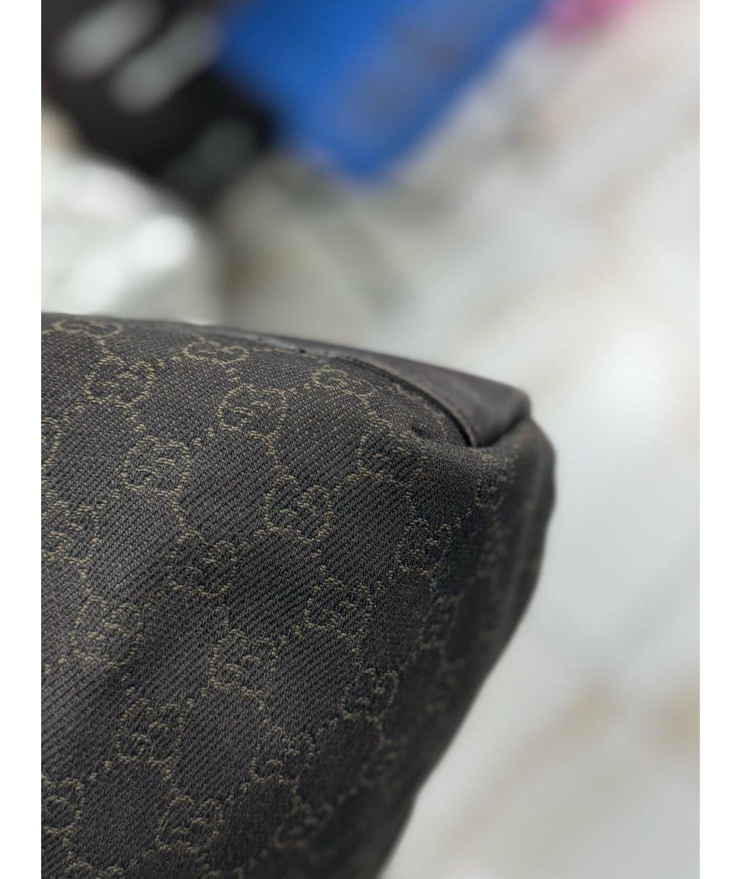 GUCCI Коричневая кожаная сумка тоут, фото 6