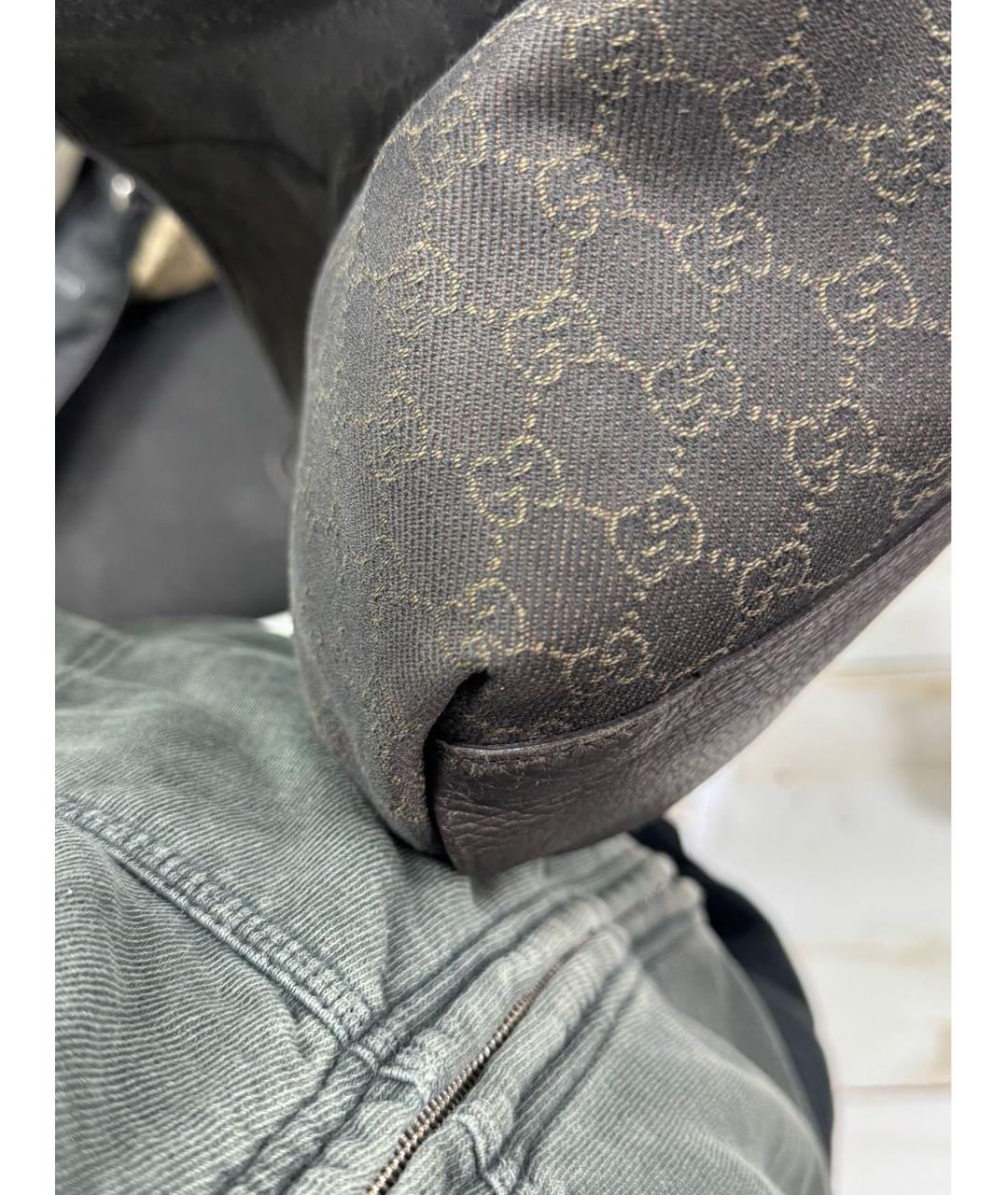GUCCI Коричневая кожаная сумка тоут, фото 5