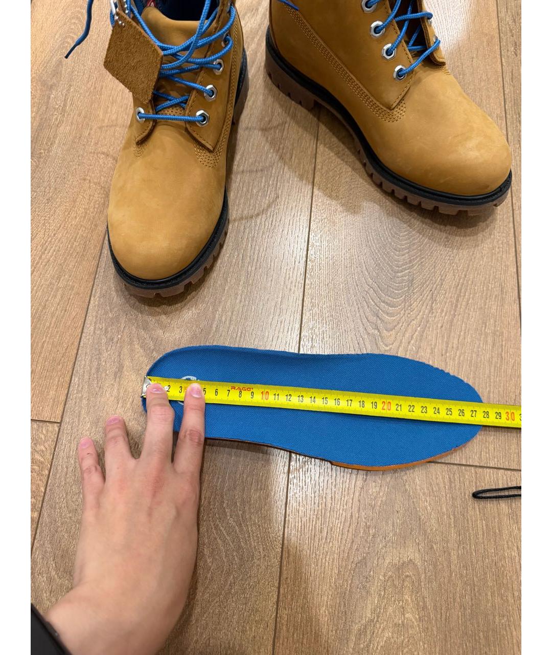 TIMBERLAND Горчичные нубуковые высокие ботинки, фото 7