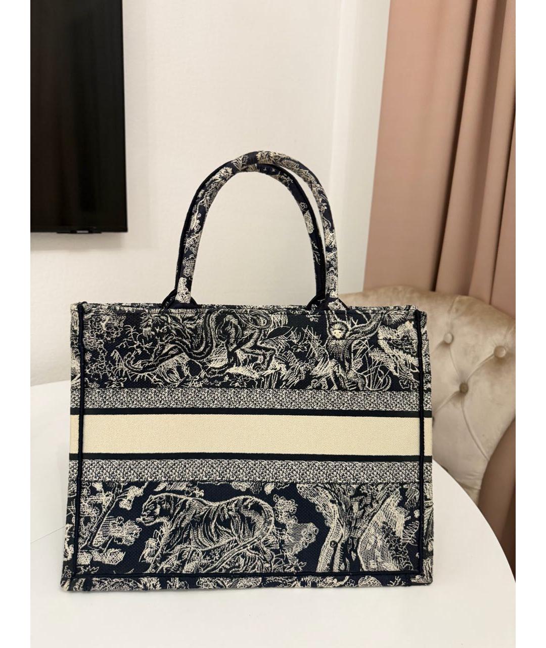 CHRISTIAN DIOR Черная деним сумка тоут, фото 3
