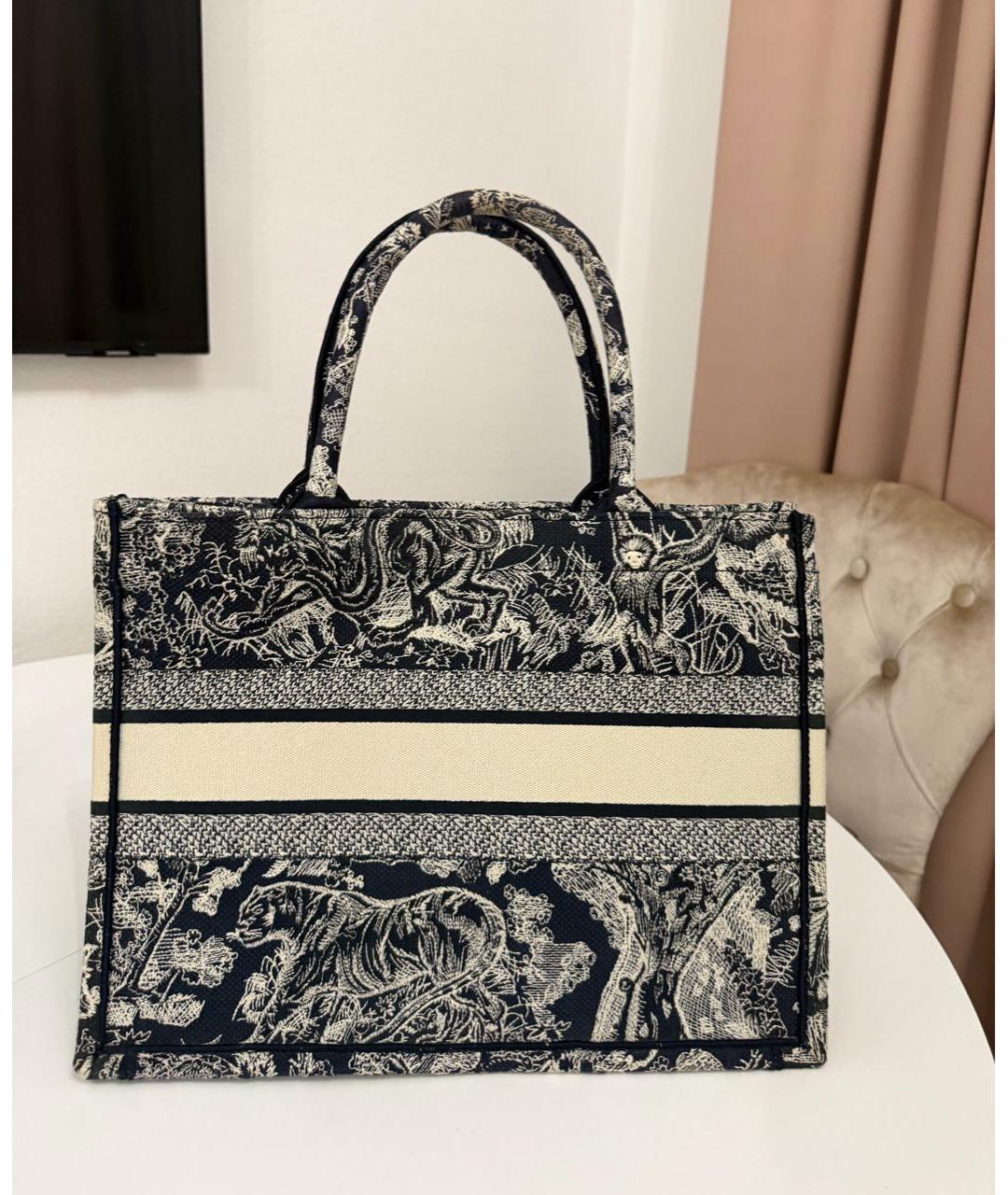 CHRISTIAN DIOR Черная деним сумка тоут, фото 2