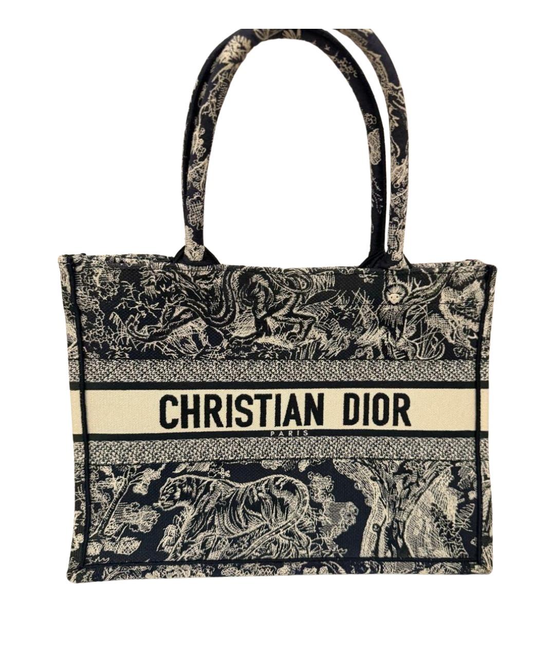 CHRISTIAN DIOR Черная деним сумка тоут, фото 1