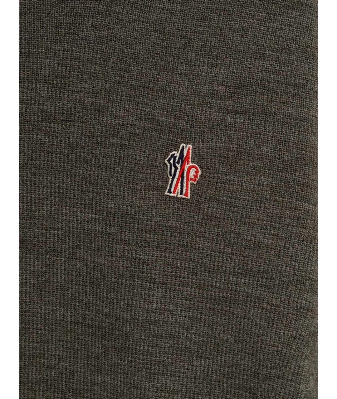 MONCLER GRENOBLE Зеленый шерстяной джемпер / свитер, фото 2