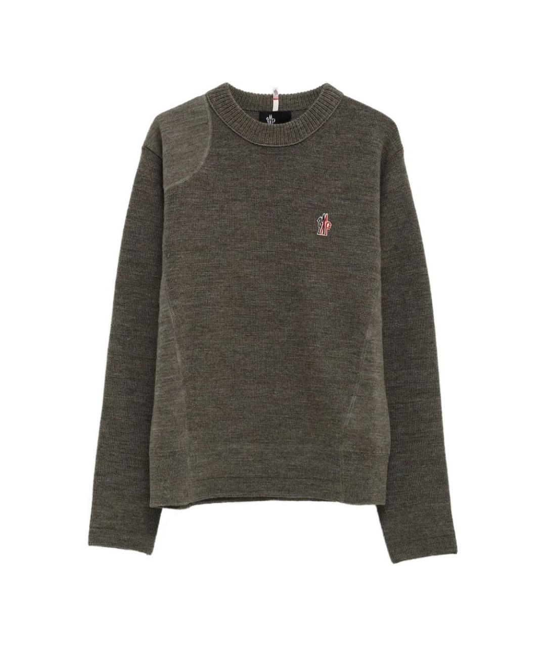 MONCLER GRENOBLE Зеленый шерстяной джемпер / свитер, фото 1