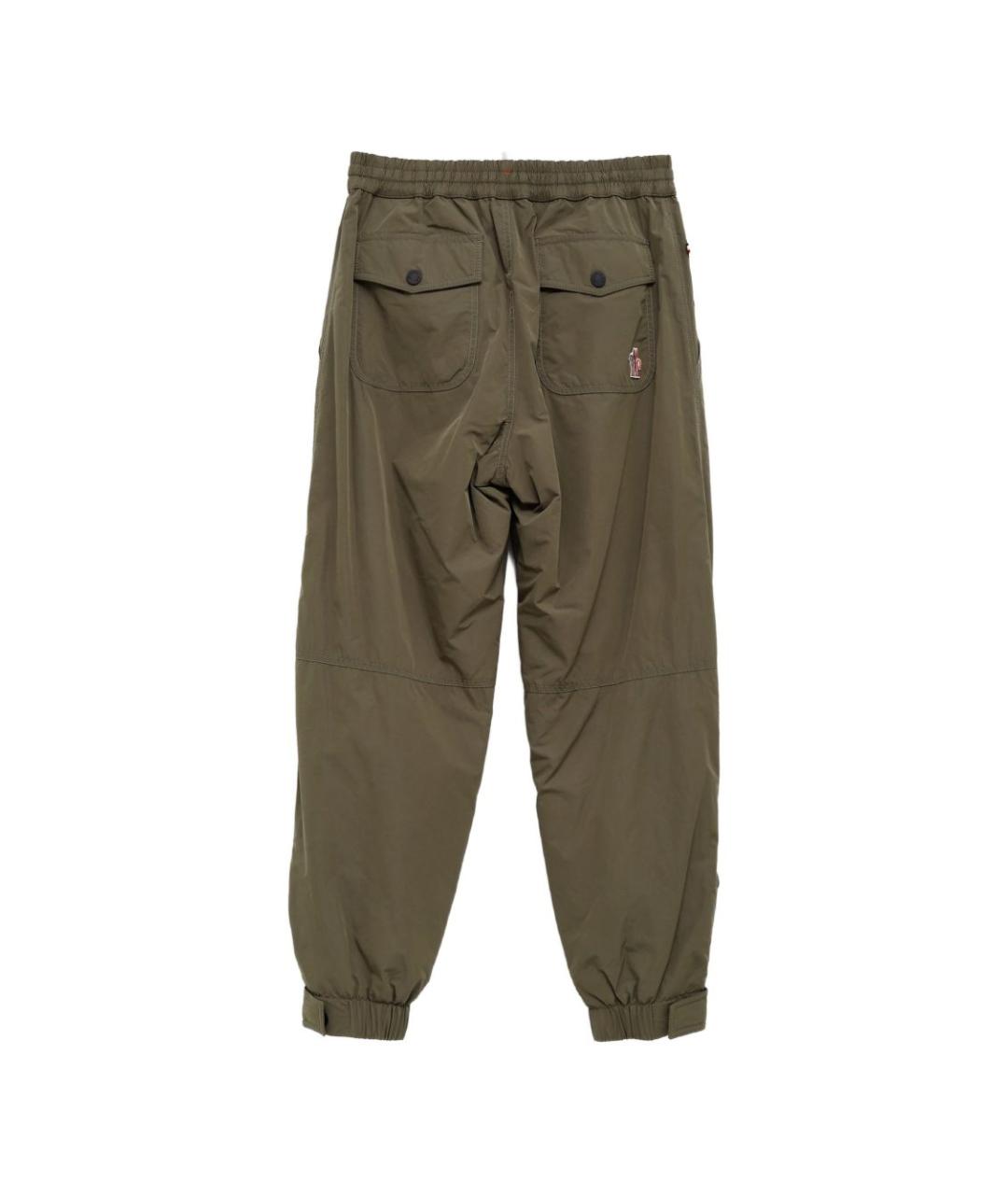 MONCLER GRENOBLE Хаки полиэстеровые повседневные брюки, фото 2